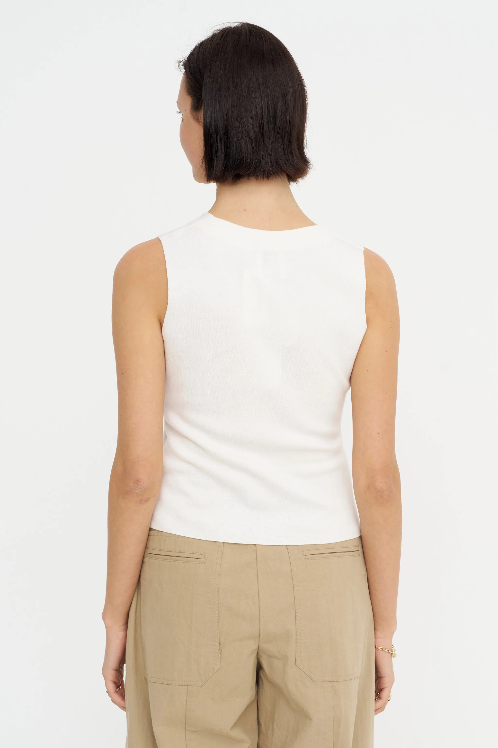 V-Neck Vest, Fleur De Sel sold by Kick Pleat product image thumbnail 4