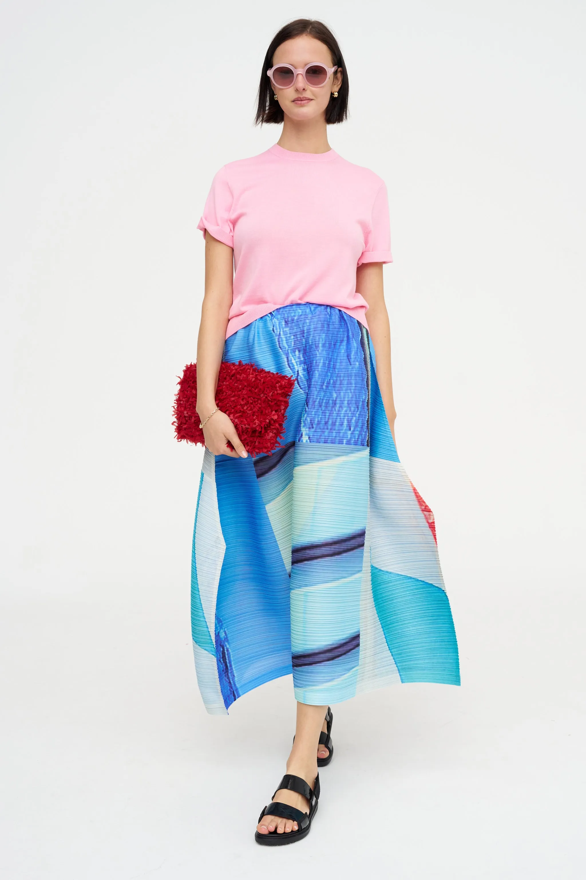 Short Sleeve Sweater, Pink sold by Kick Pleat product image thumbnail 5