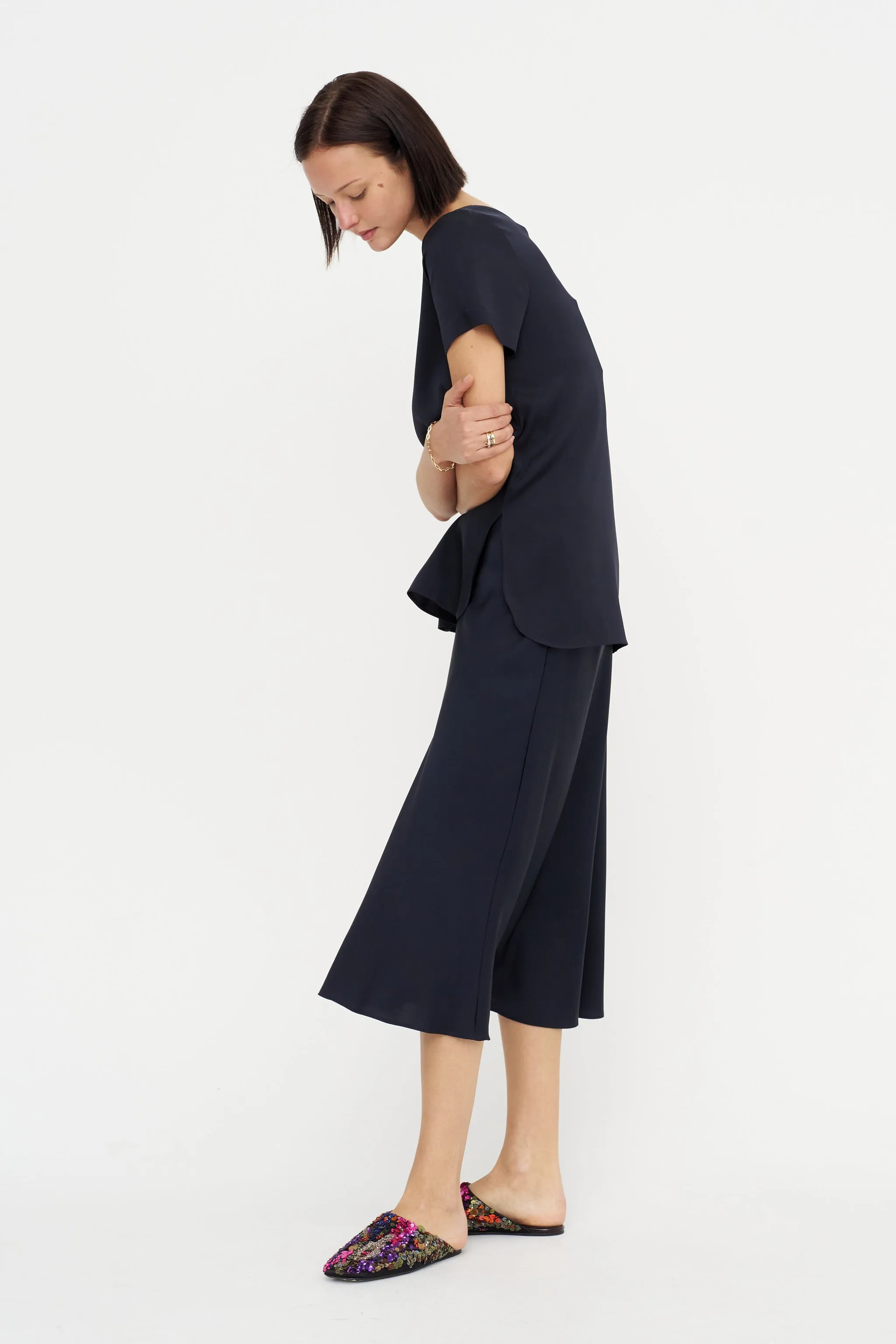 Scoop Hemline Top, Deep Night sold by Kick Pleat product image thumbnail 5