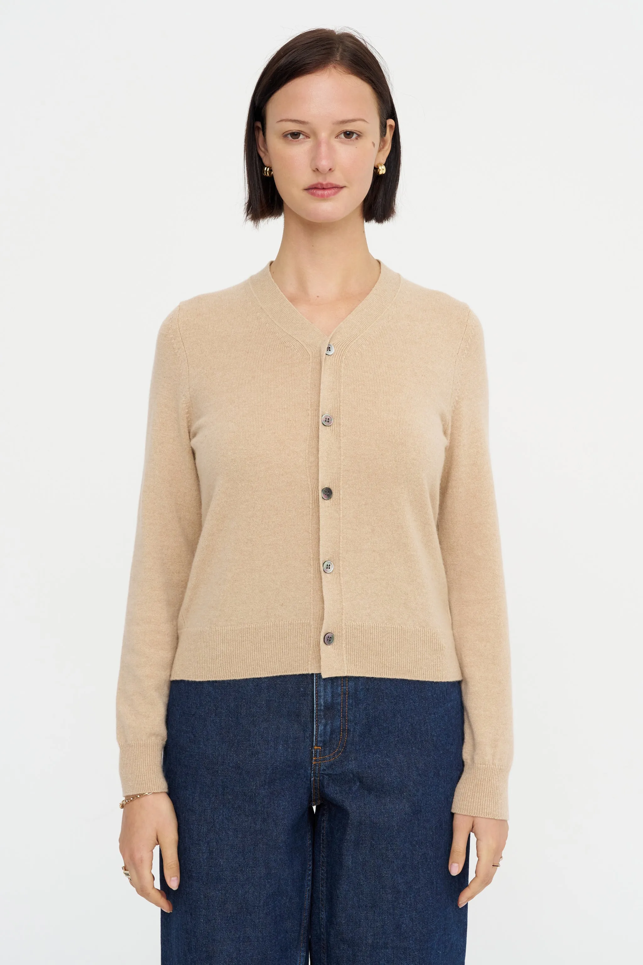 Long Sleeve Cardigan, Beige sold by Kick Pleat product image thumbnail 2