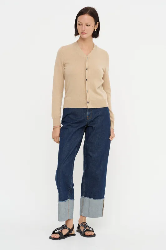 Long Sleeve Cardigan, Beige made by Comme des Garcons