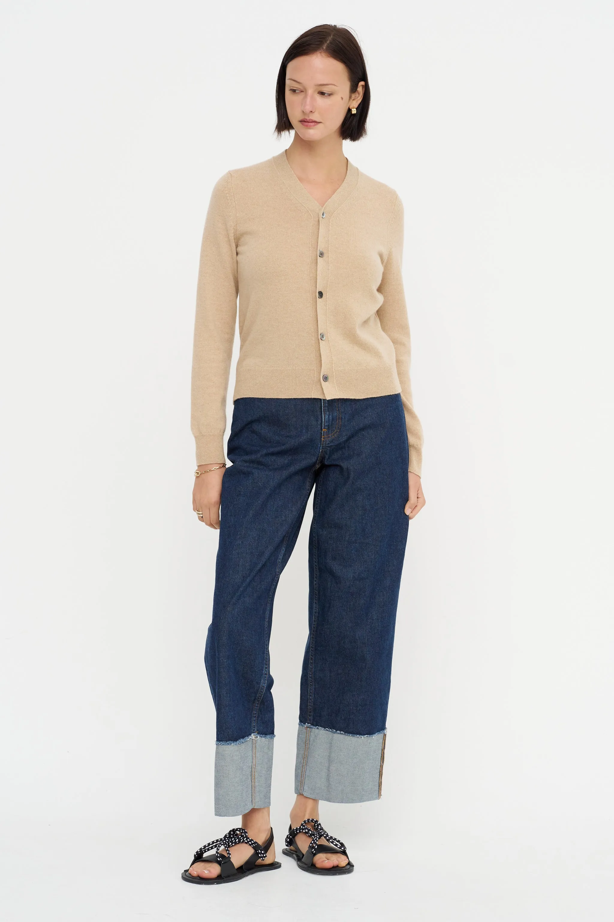 Long Sleeve Cardigan, Beige sold by Kick Pleat