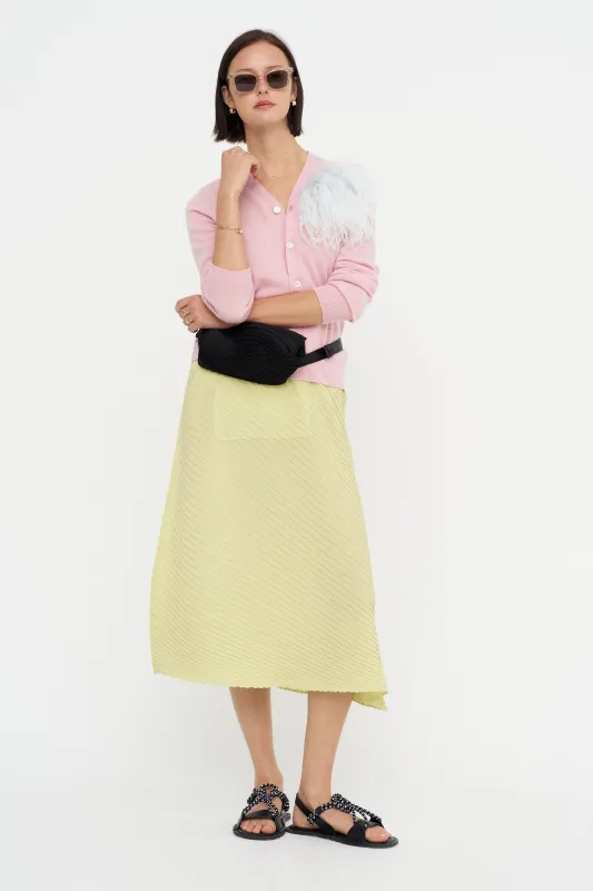 Long Sleeve Cardigan, Pink made by Comme des Garcons