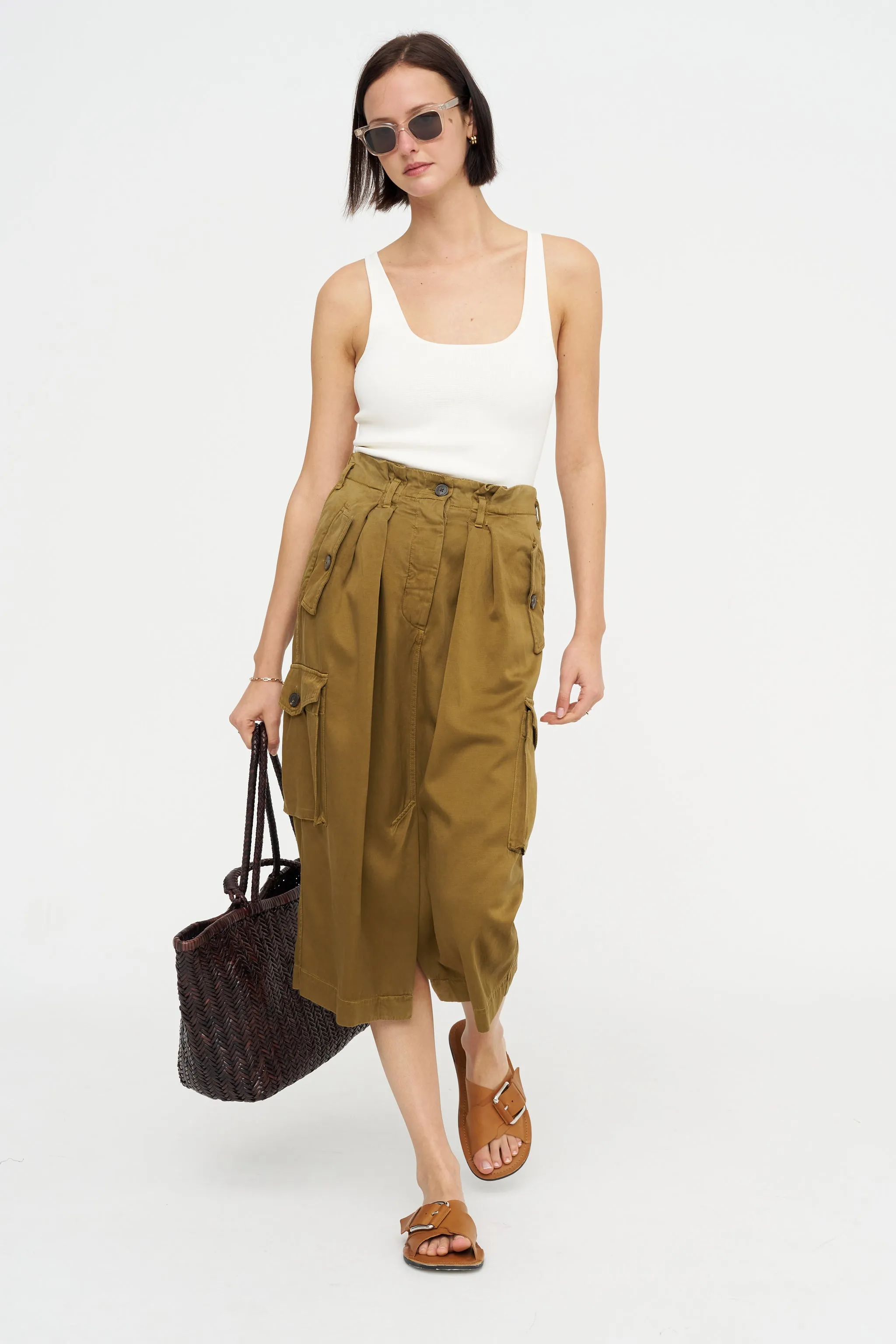 Compact Knit Tank, White sold by Kick Pleat product image thumbnail 2