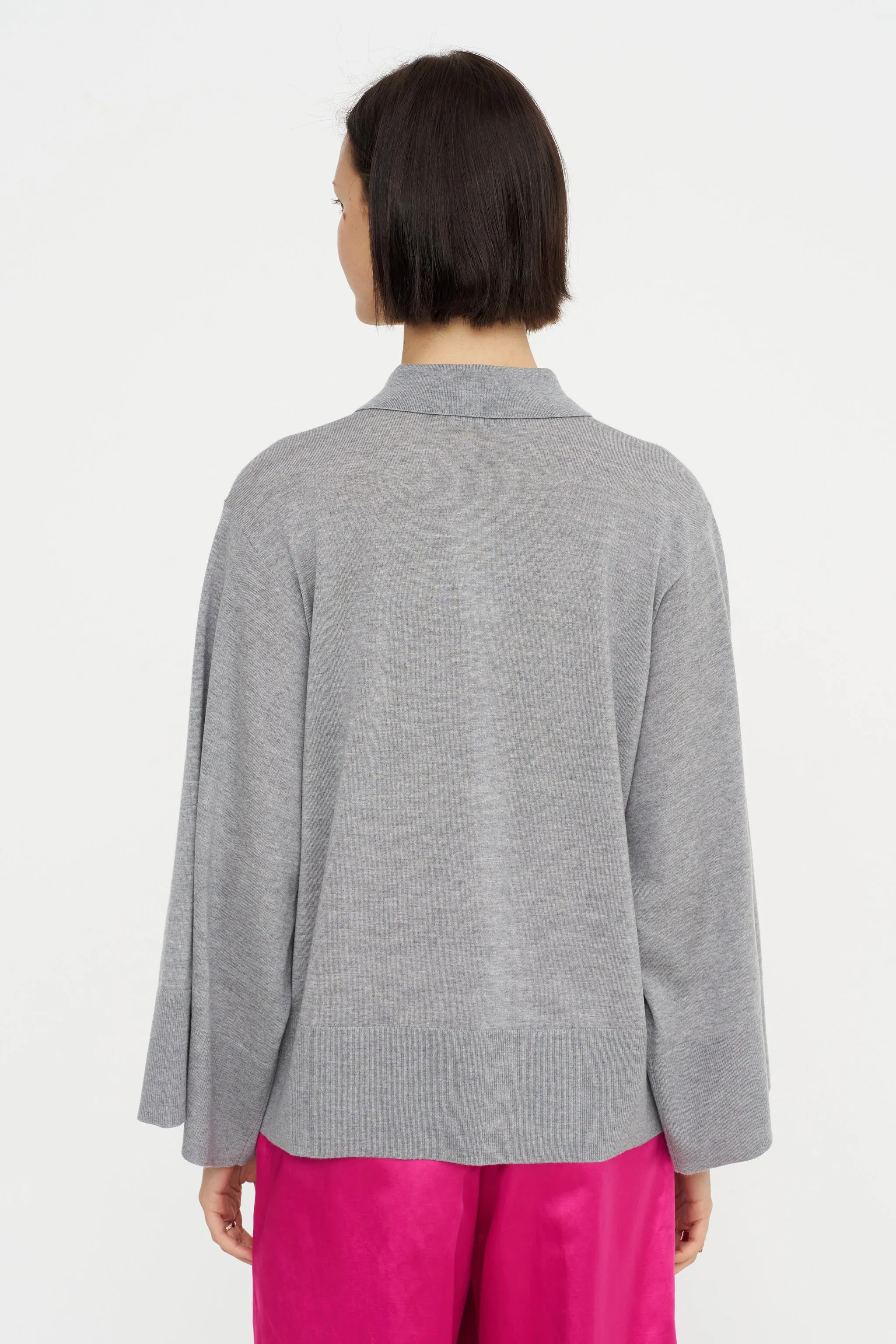 Polo Sweater, Grey sold by Kick Pleat product image thumbnail 4