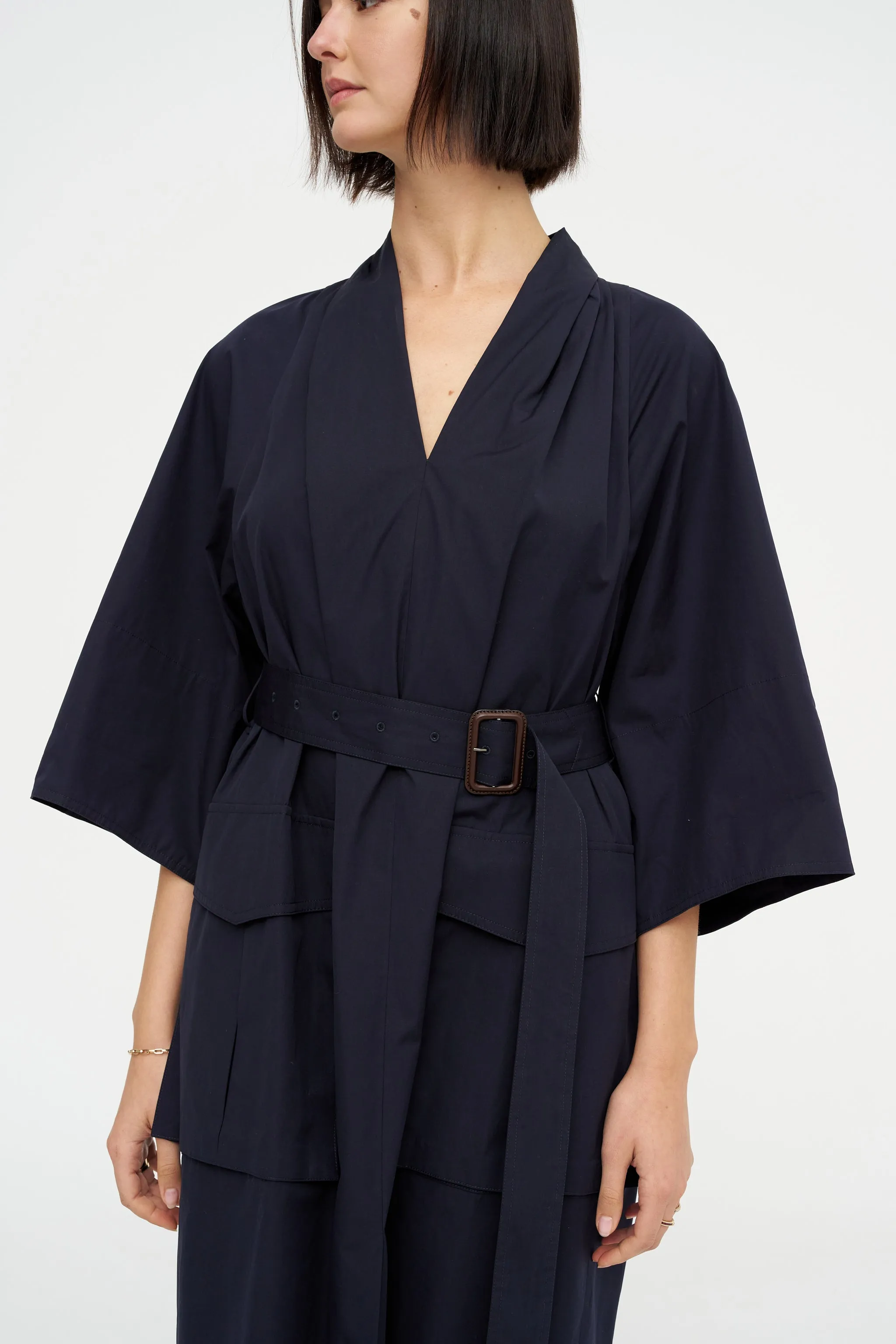 V-Neck Dress, Midnight sold by Kick Pleat product image thumbnail 2