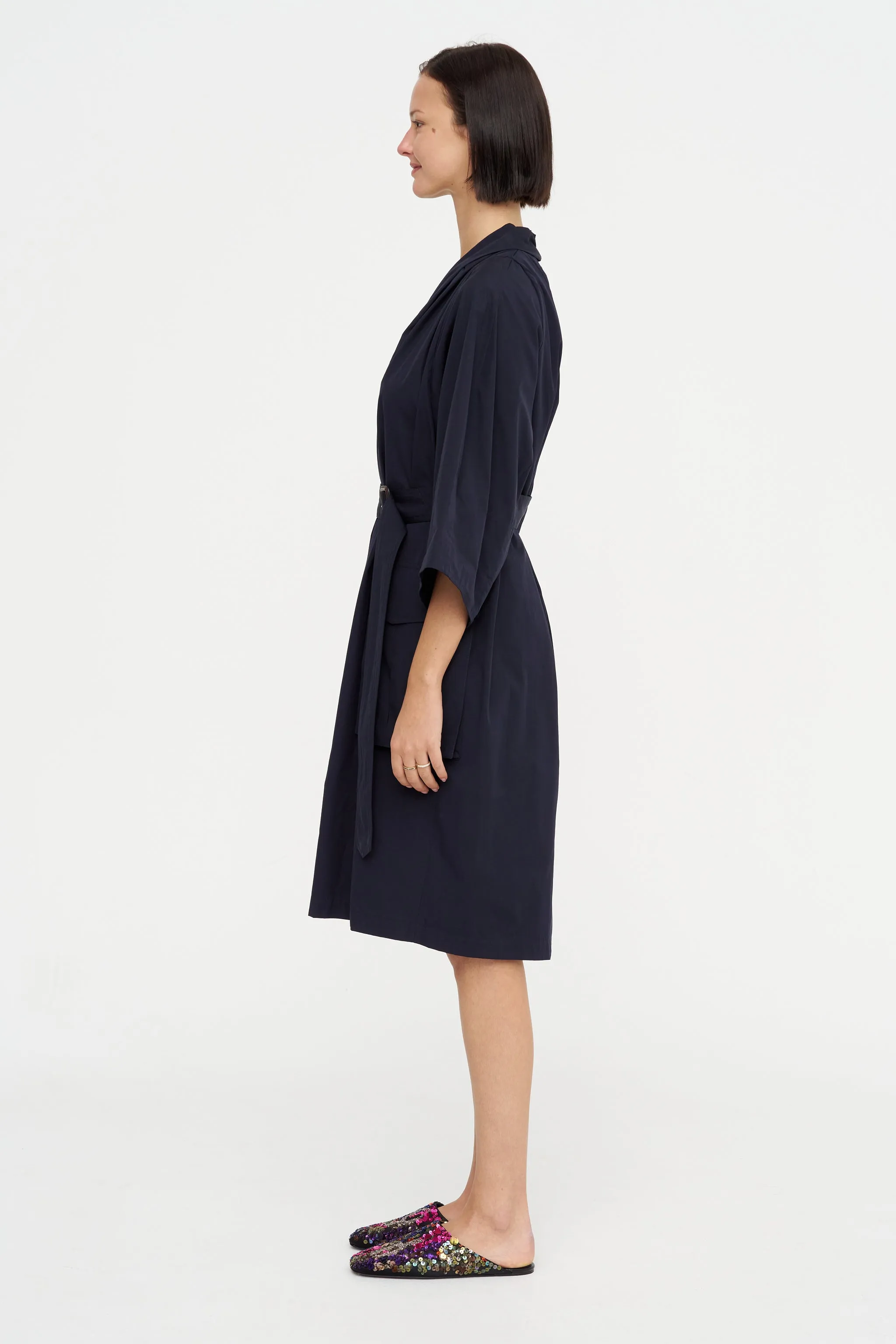 V-Neck Dress, Midnight sold by Kick Pleat product image thumbnail 4