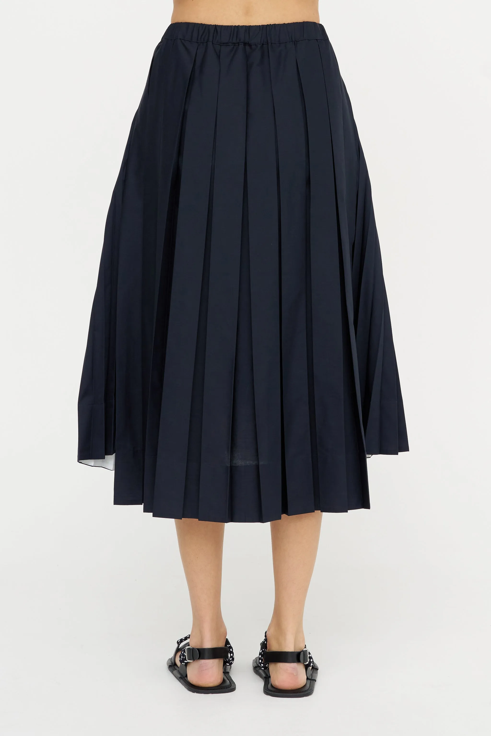 Pleated Midi Skirt, Blue Black sold by Kick Pleat product image thumbnail 4
