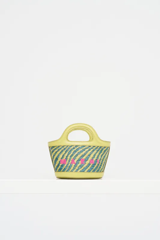 Raffia-Effect Tropicalia Micro Bag, Gardengreen made by Marni