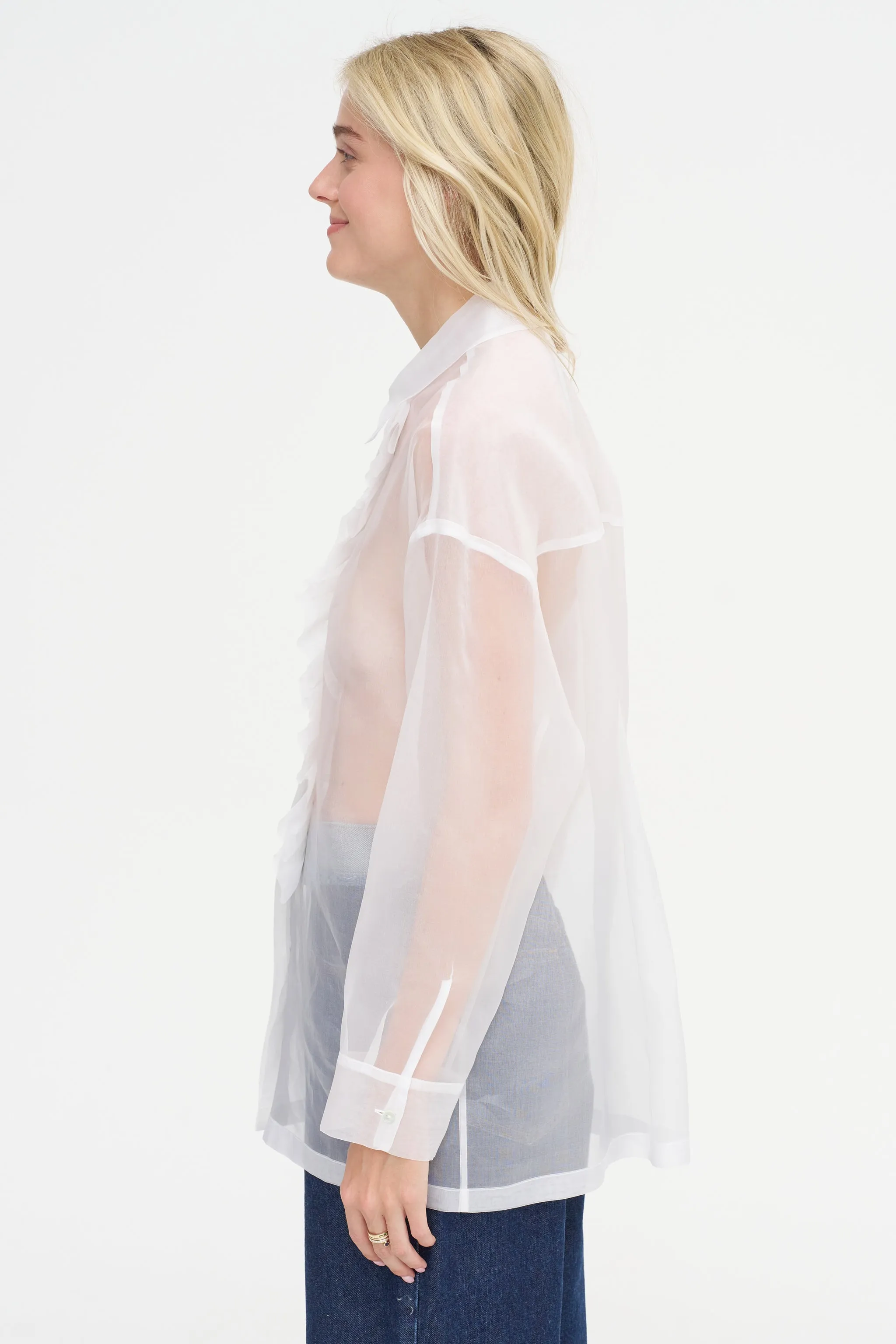 Organdie Shirt, Bianco sold by Kick Pleat product image thumbnail 3