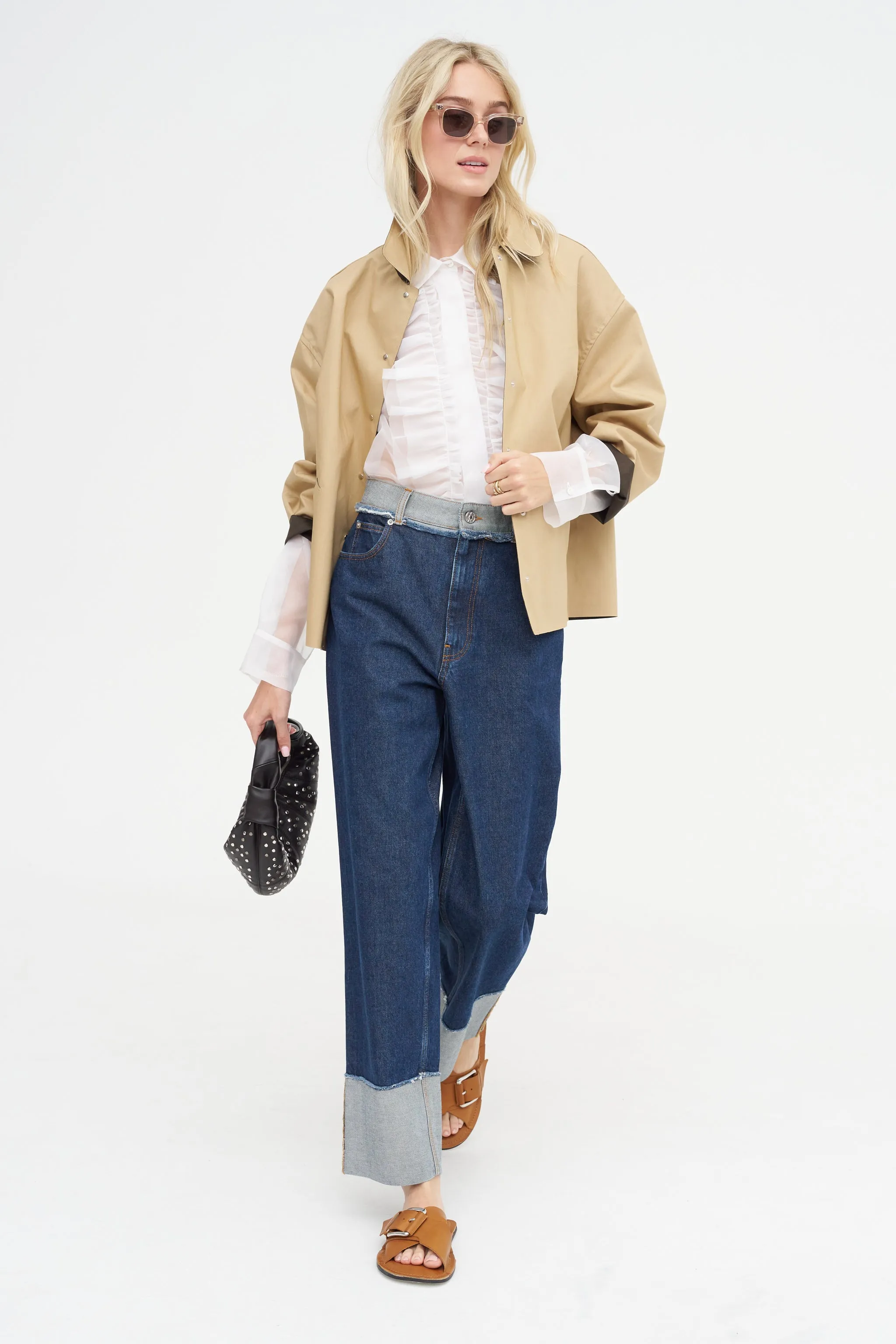 Organdie Shirt, Bianco sold by Kick Pleat