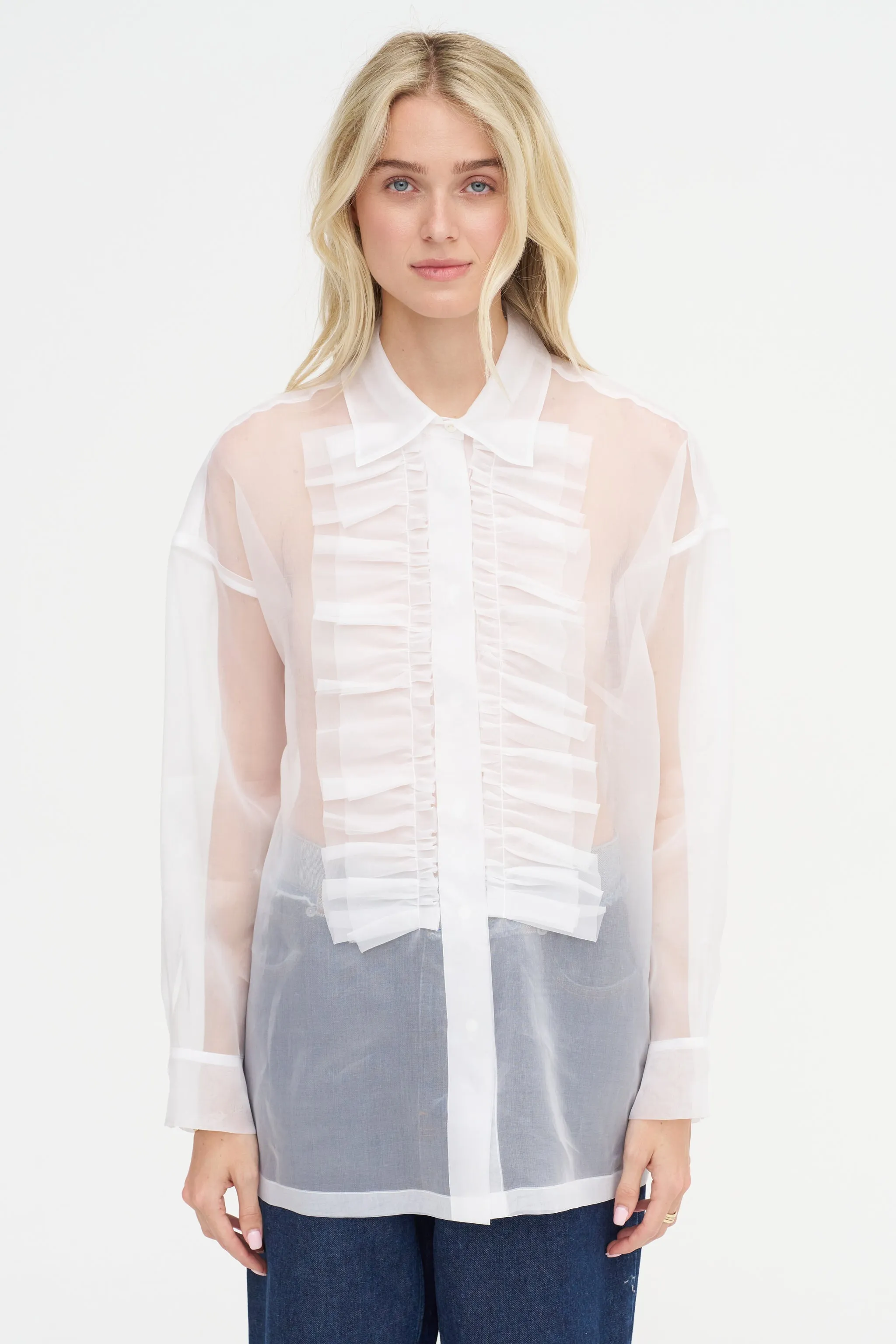 Organdie Shirt, Bianco sold by Kick Pleat product image thumbnail 2