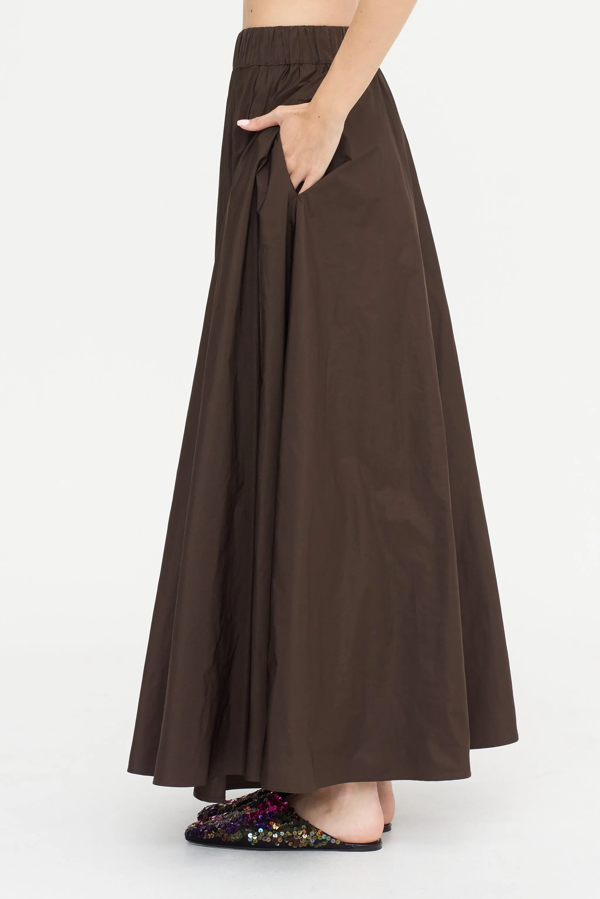 A-Line Skirt, Marrone sold by Kick Pleat product image thumbnail 4