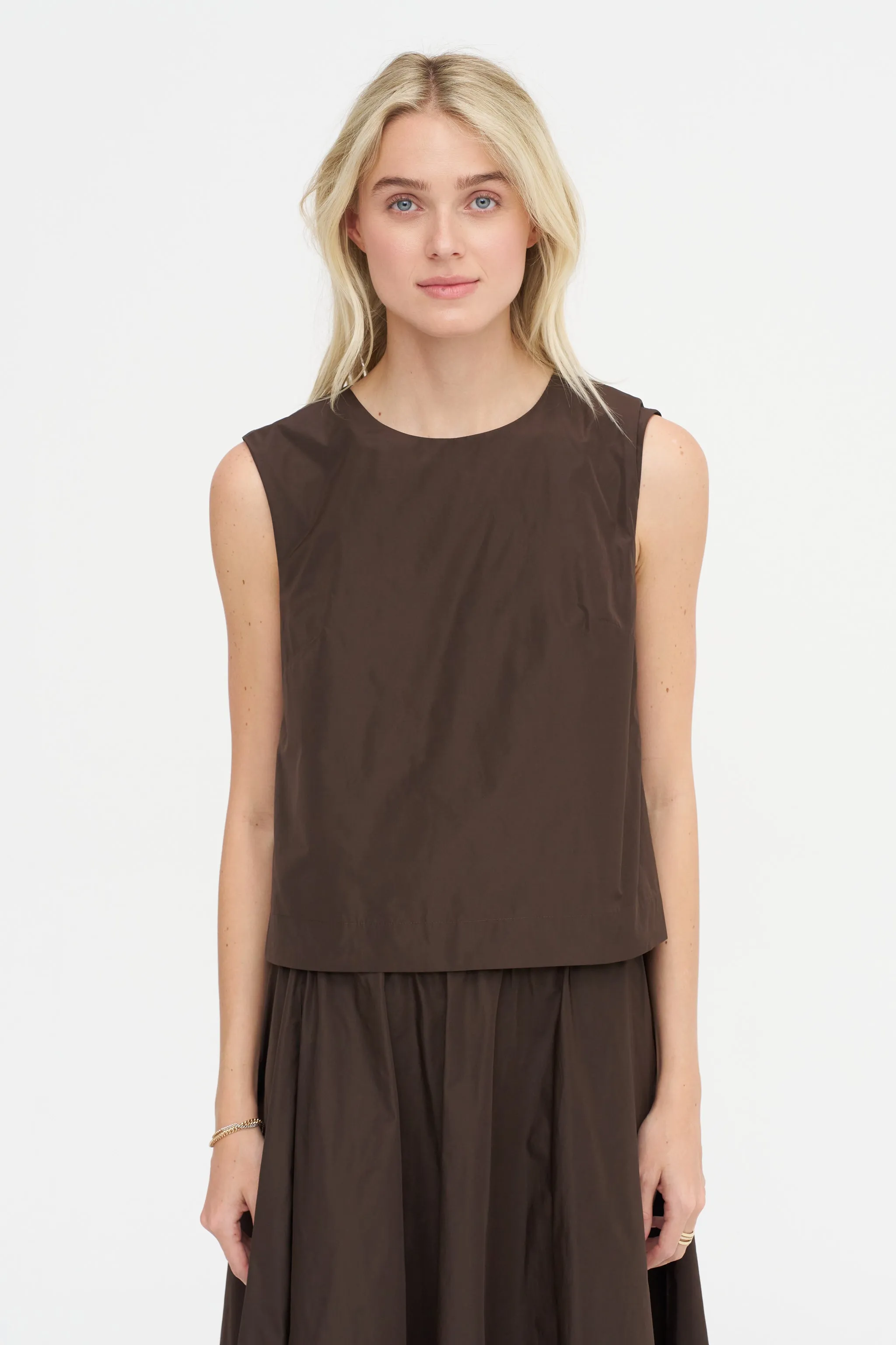 Cropped Blouse, Marrone sold by Kick Pleat product image thumbnail 3