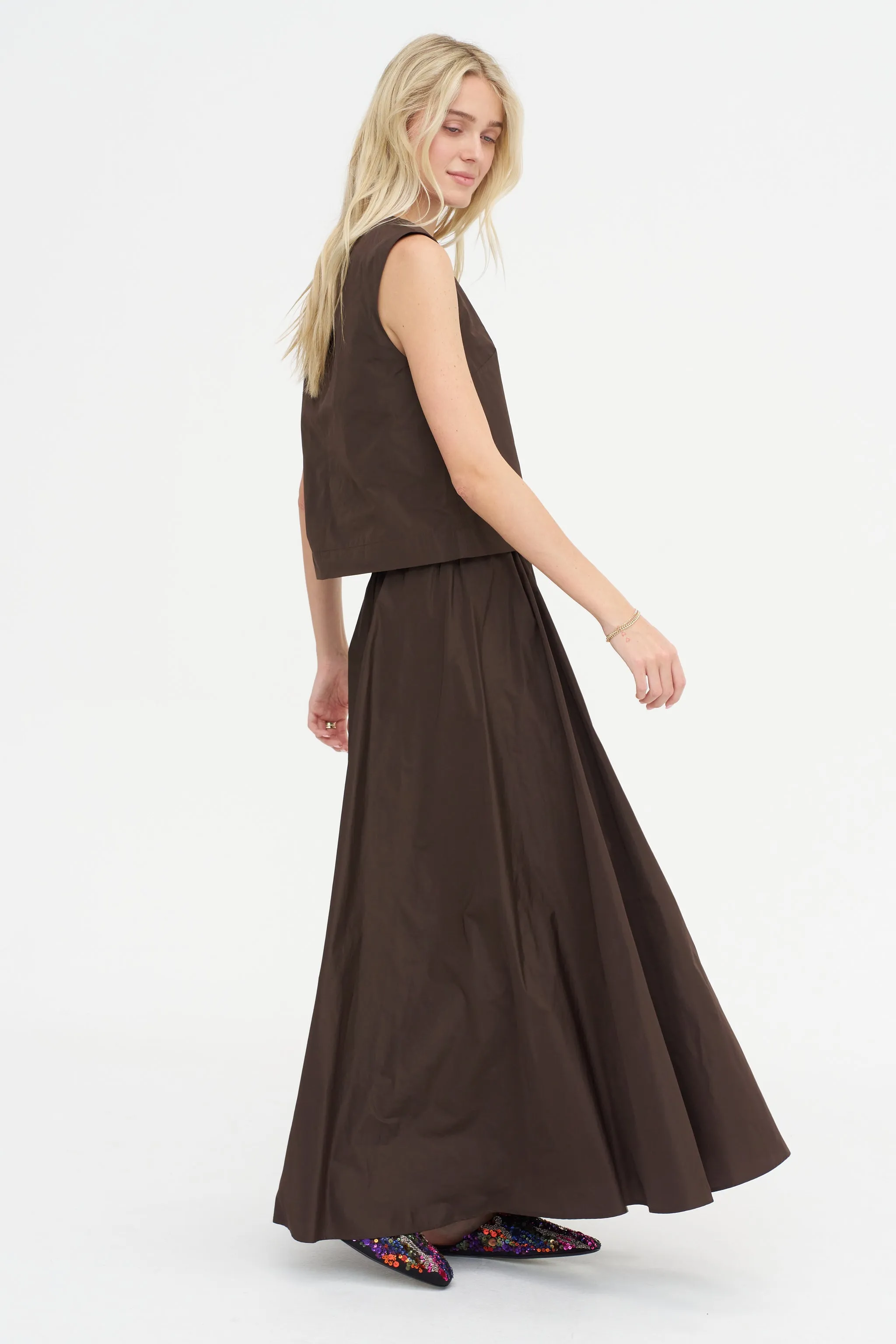Cropped Blouse, Marrone sold by Kick Pleat