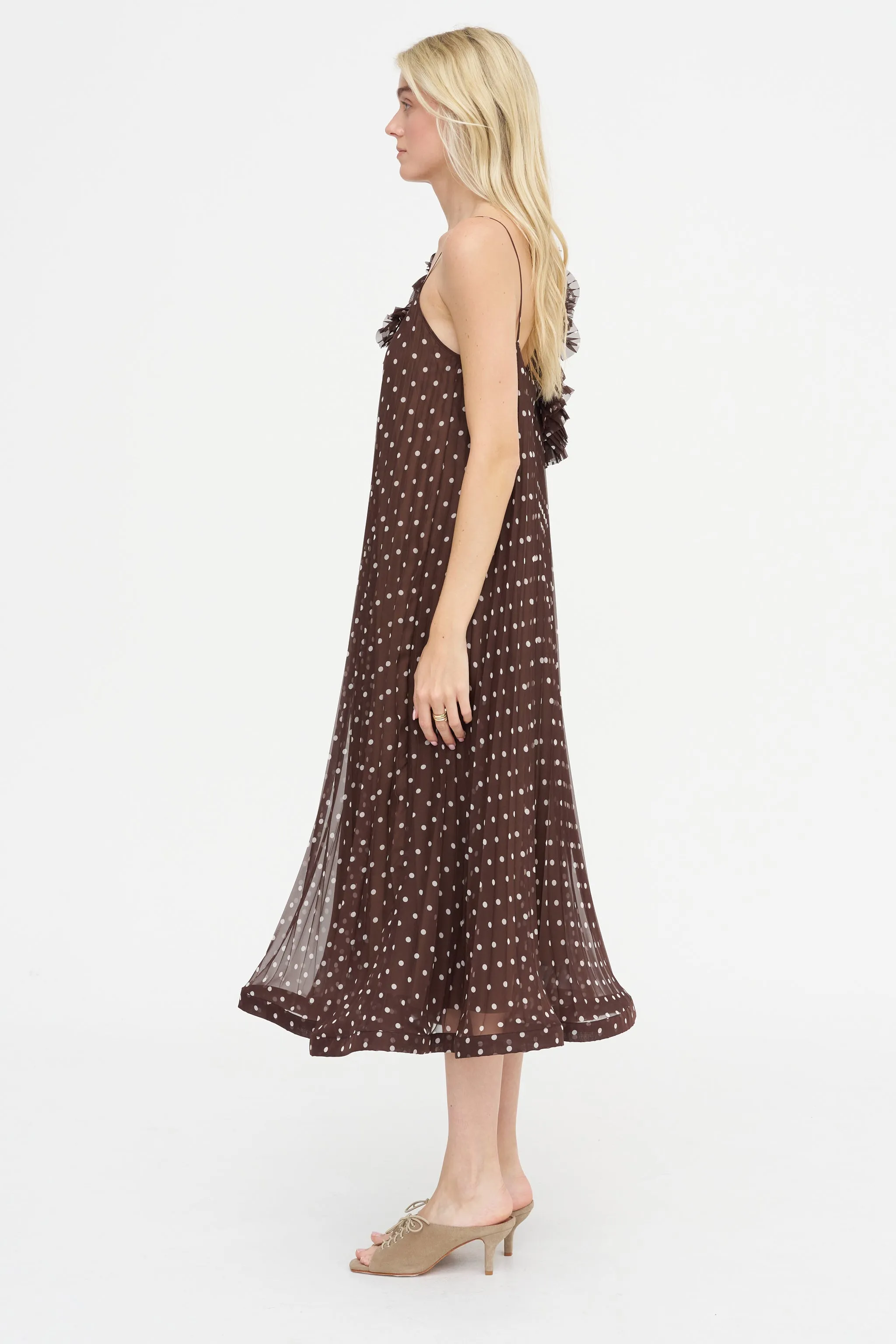 Dots Dress, Fantasia Marrone sold by Kick Pleat product image thumbnail 4