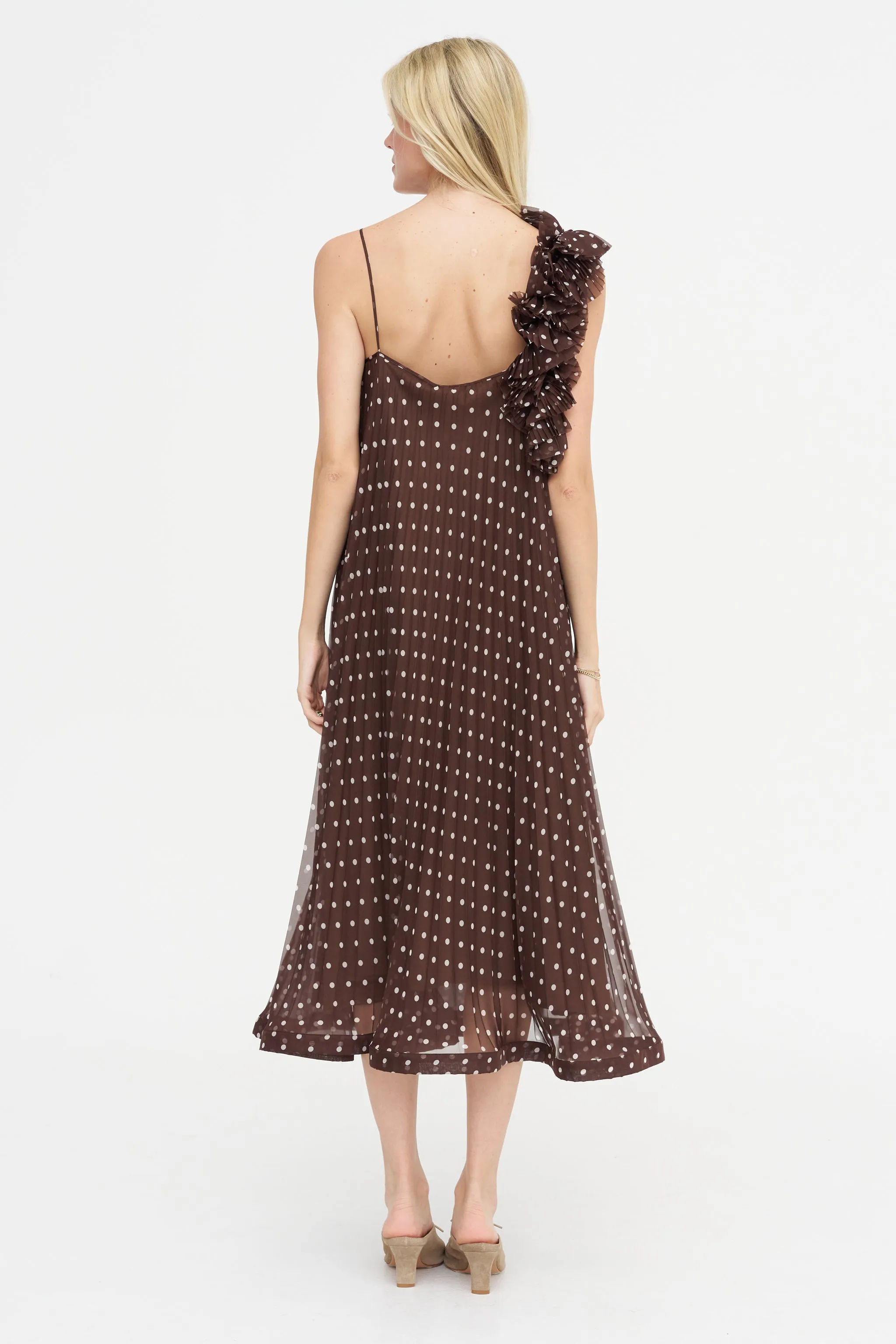 Dots Dress, Fantasia Marrone sold by Kick Pleat product image thumbnail 5