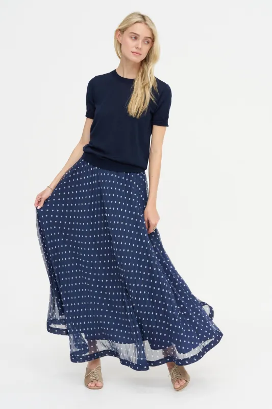 Dots Skirt, Fantasia Blue made by P.A.R.O.S.H.