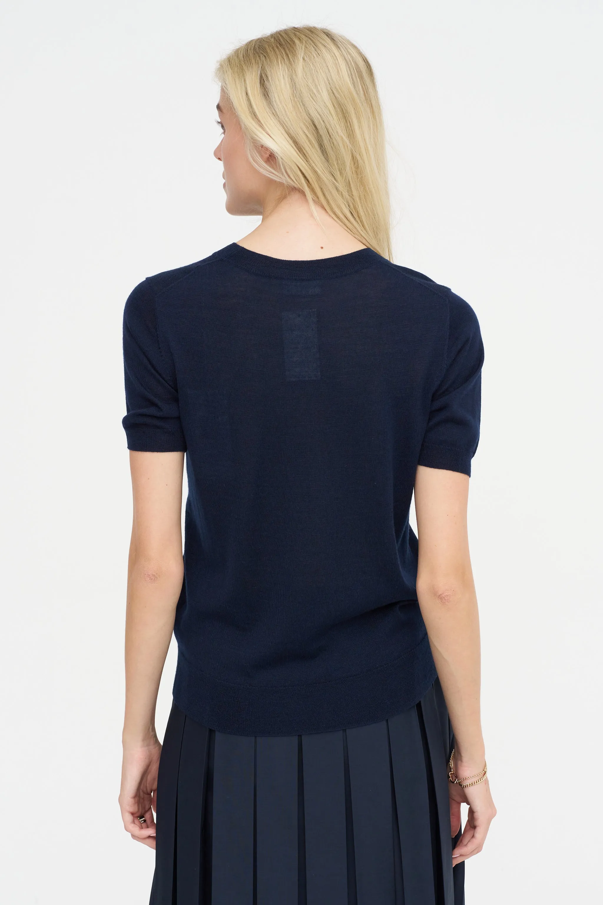 Knit T-Shirt, Blue sold by Kick Pleat product image thumbnail 4