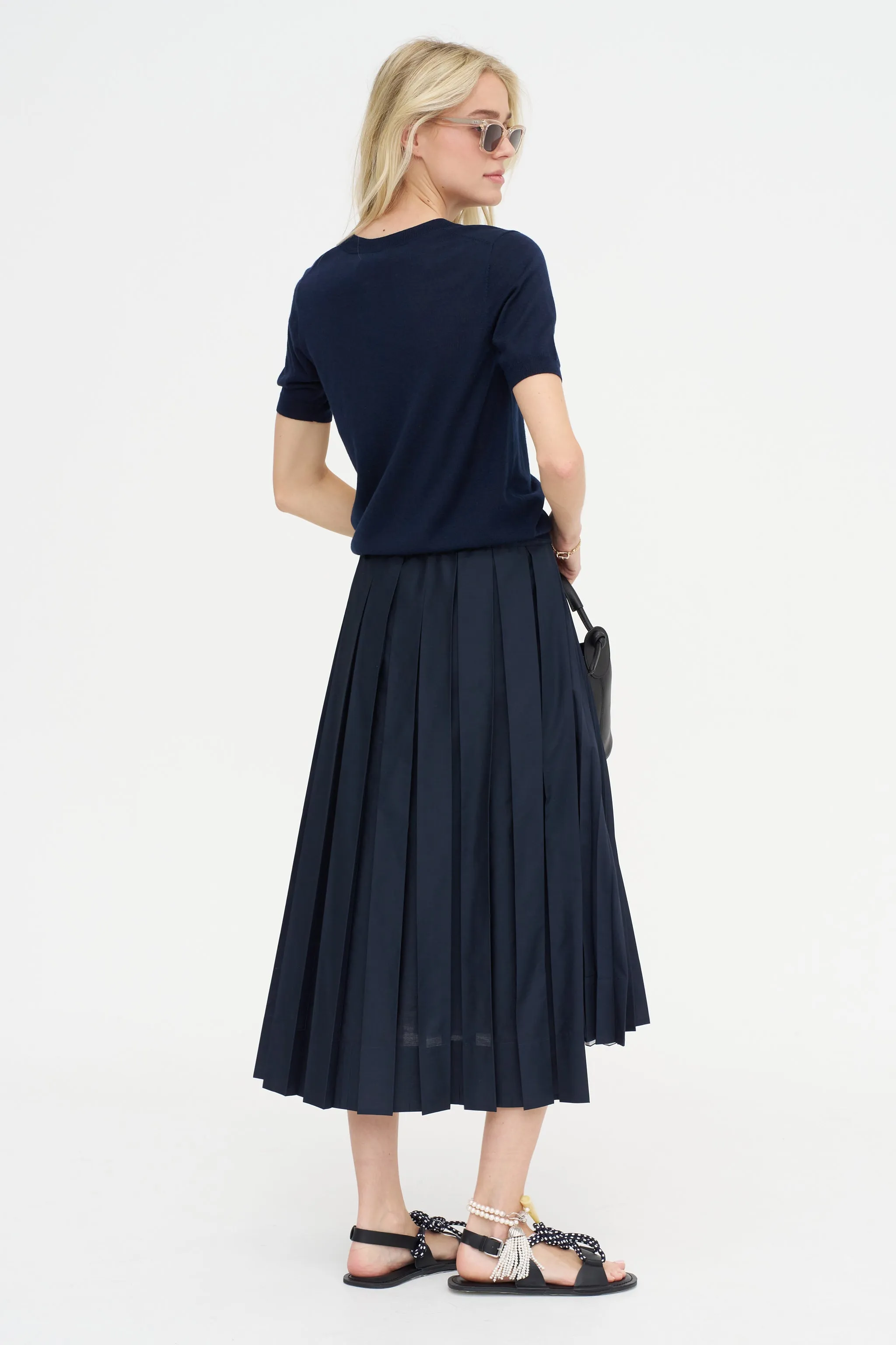 Knit T-Shirt, Blue sold by Kick Pleat product image thumbnail 5