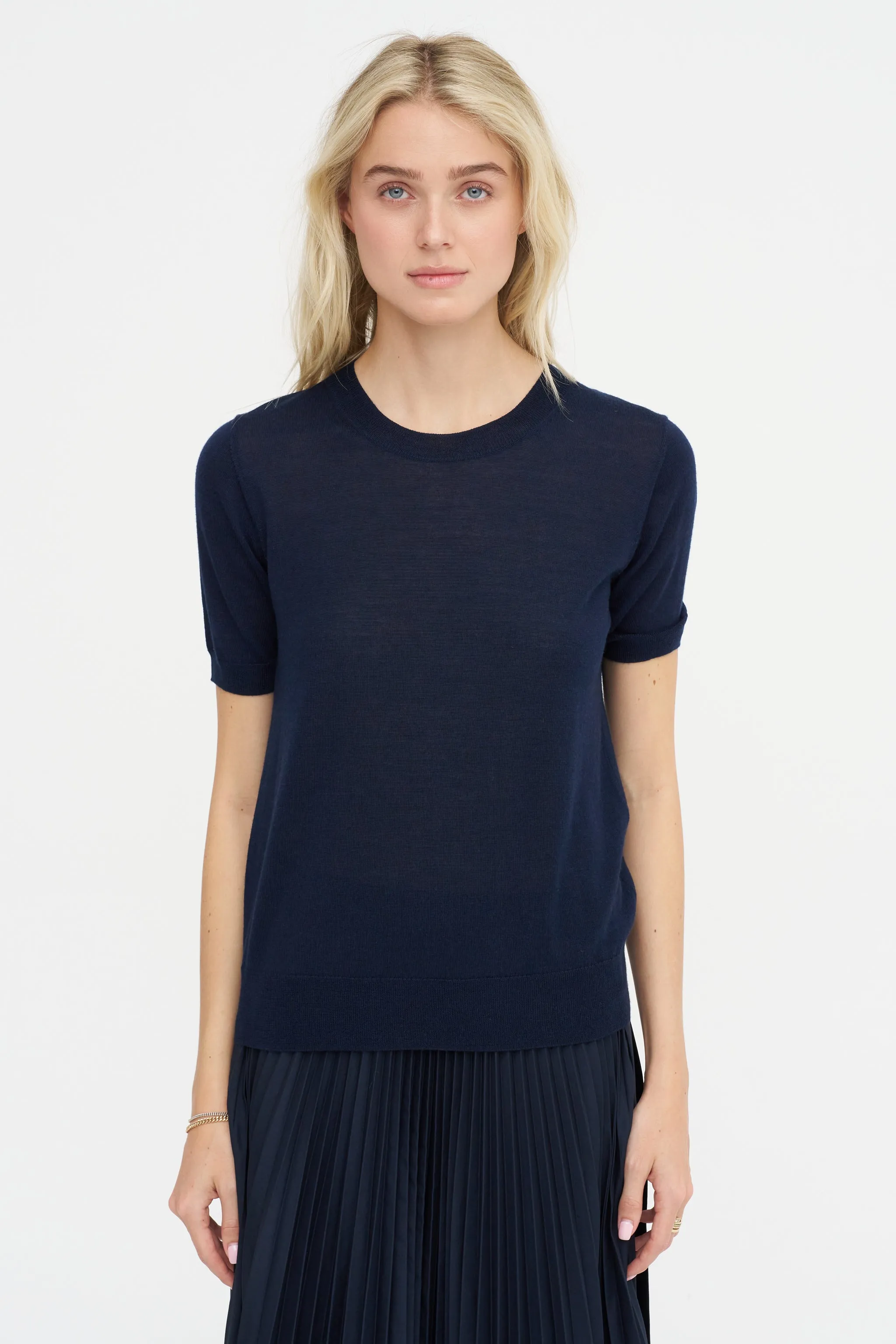 Knit T-Shirt, Blue sold by Kick Pleat product image thumbnail 2
