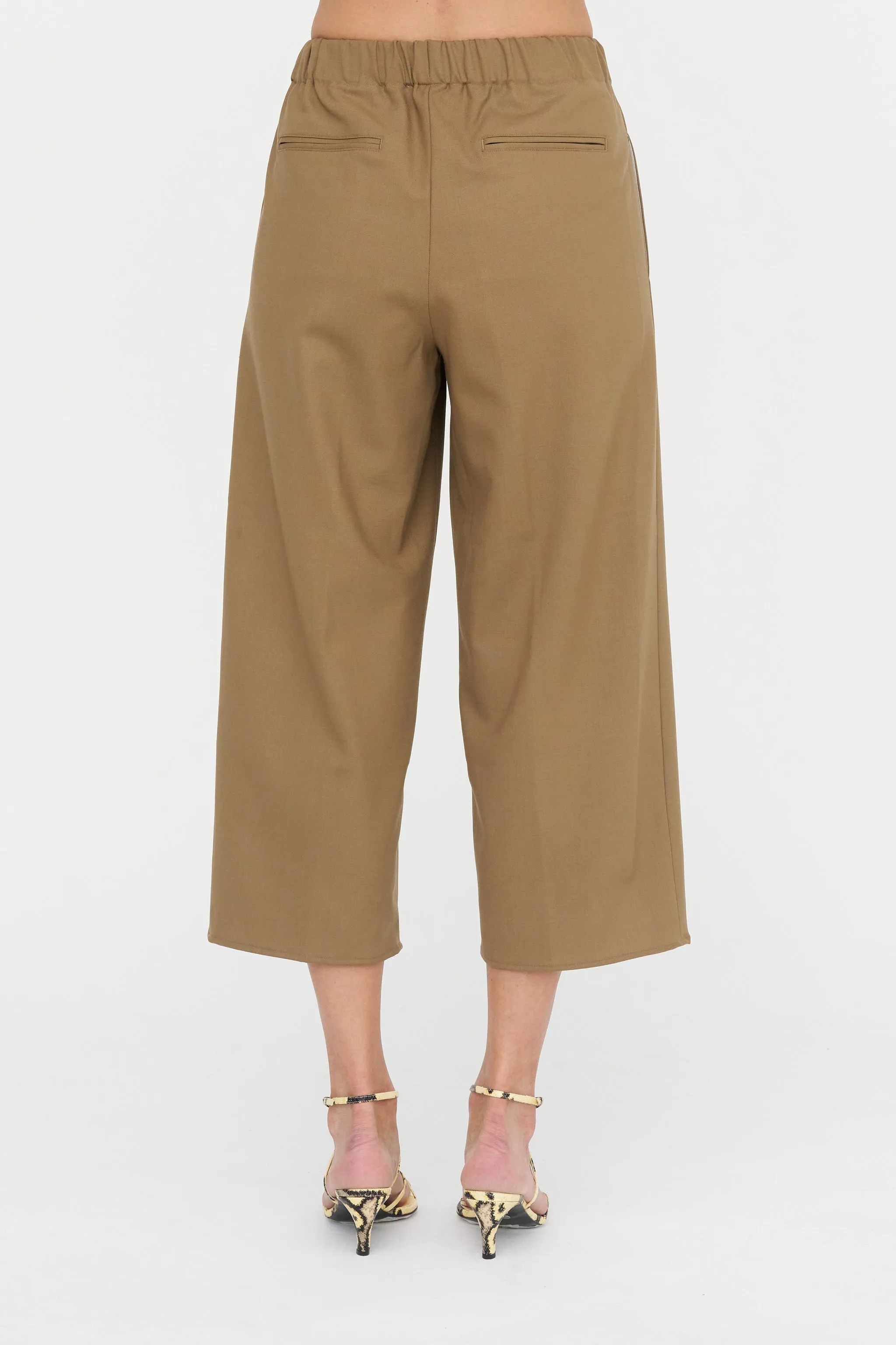Pull On Wide Leg Crop, Caramel sold by Kick Pleat product image thumbnail 4