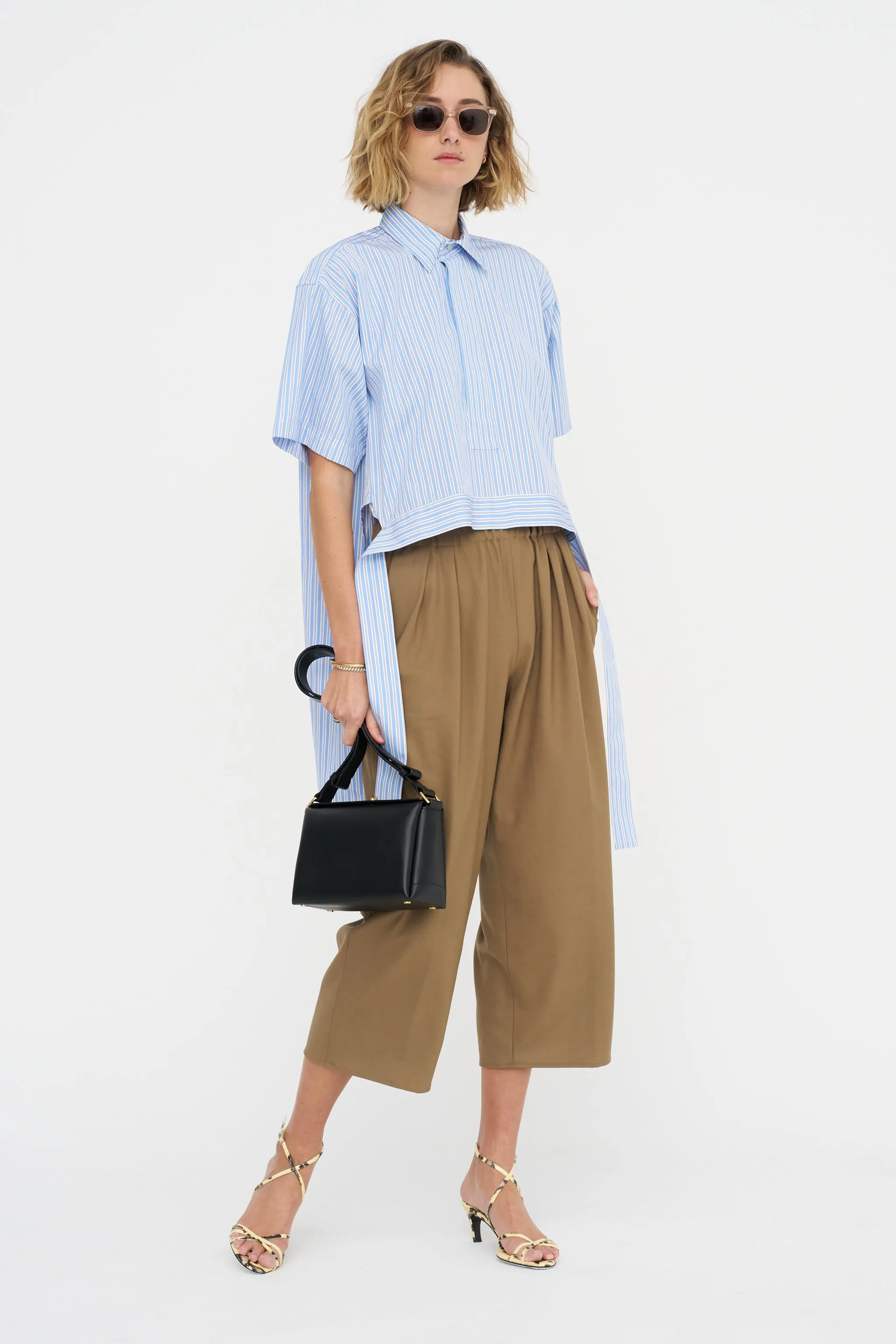 Pull On Wide Leg Crop, Caramel sold by Kick Pleat