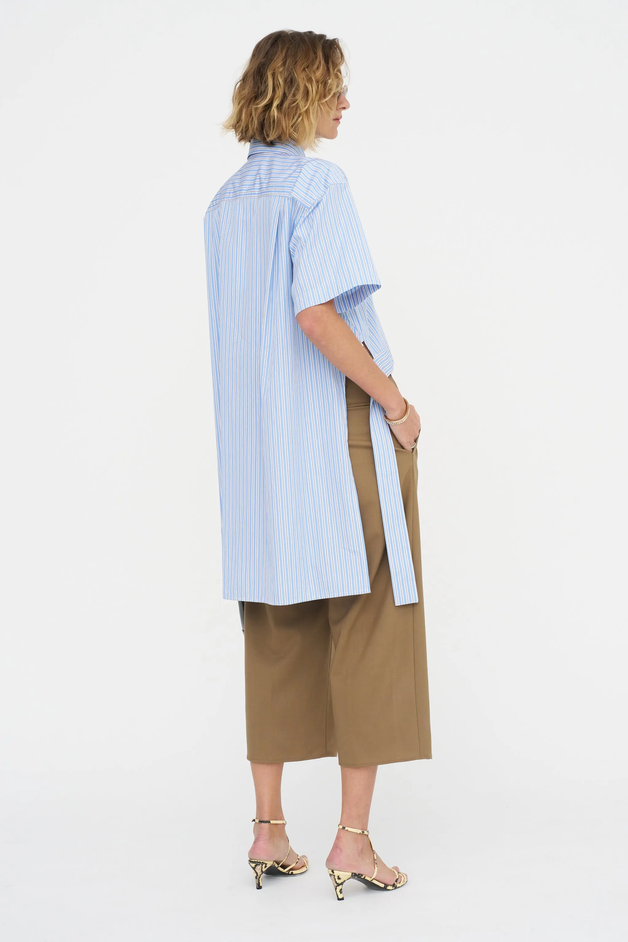 Pull On Wide Leg Crop, Caramel sold by Kick Pleat product image thumbnail 5