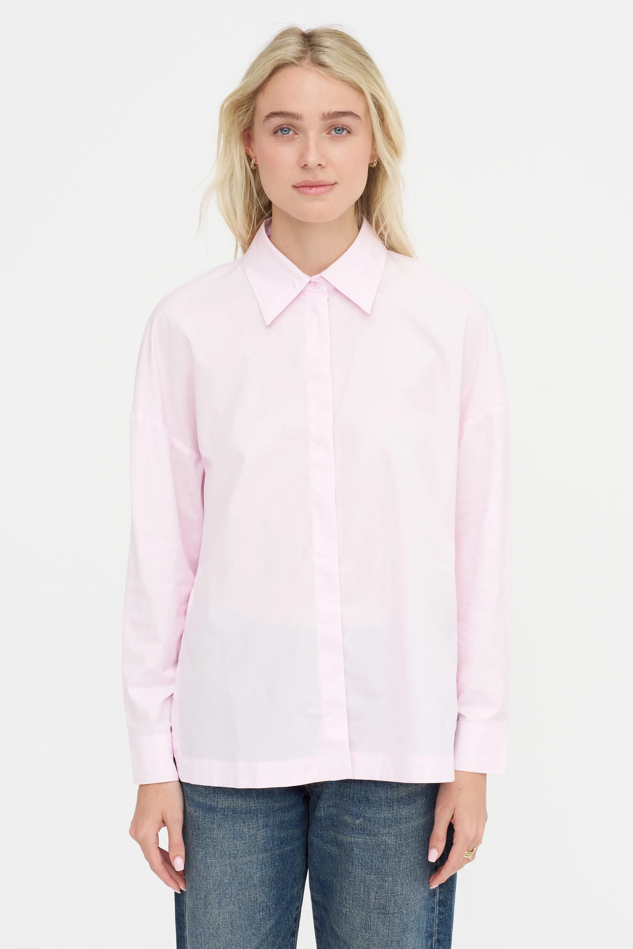 Gabe Oversized Shirt, Pink sold by Kick Pleat product image thumbnail 2