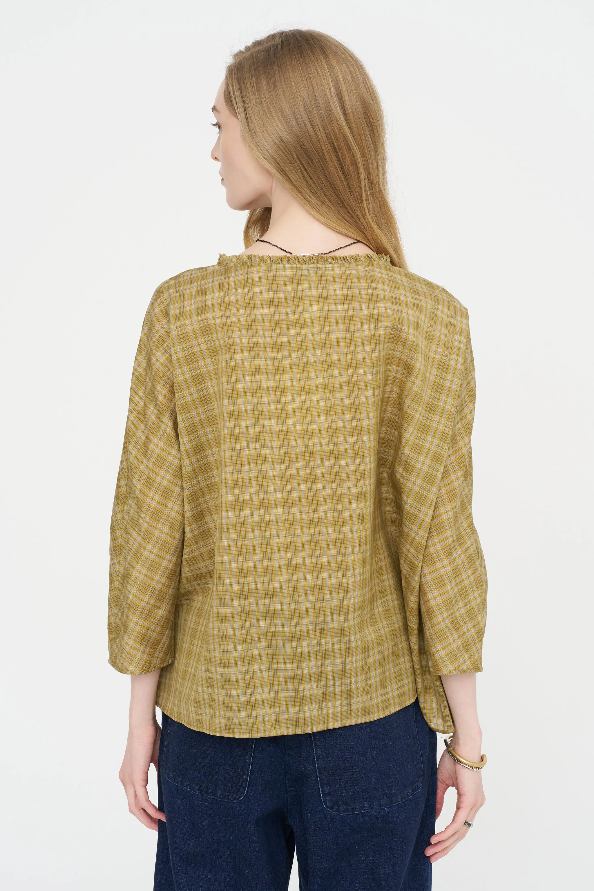 Ruffled Shirt, Olive sold by Kick Pleat product image thumbnail 4