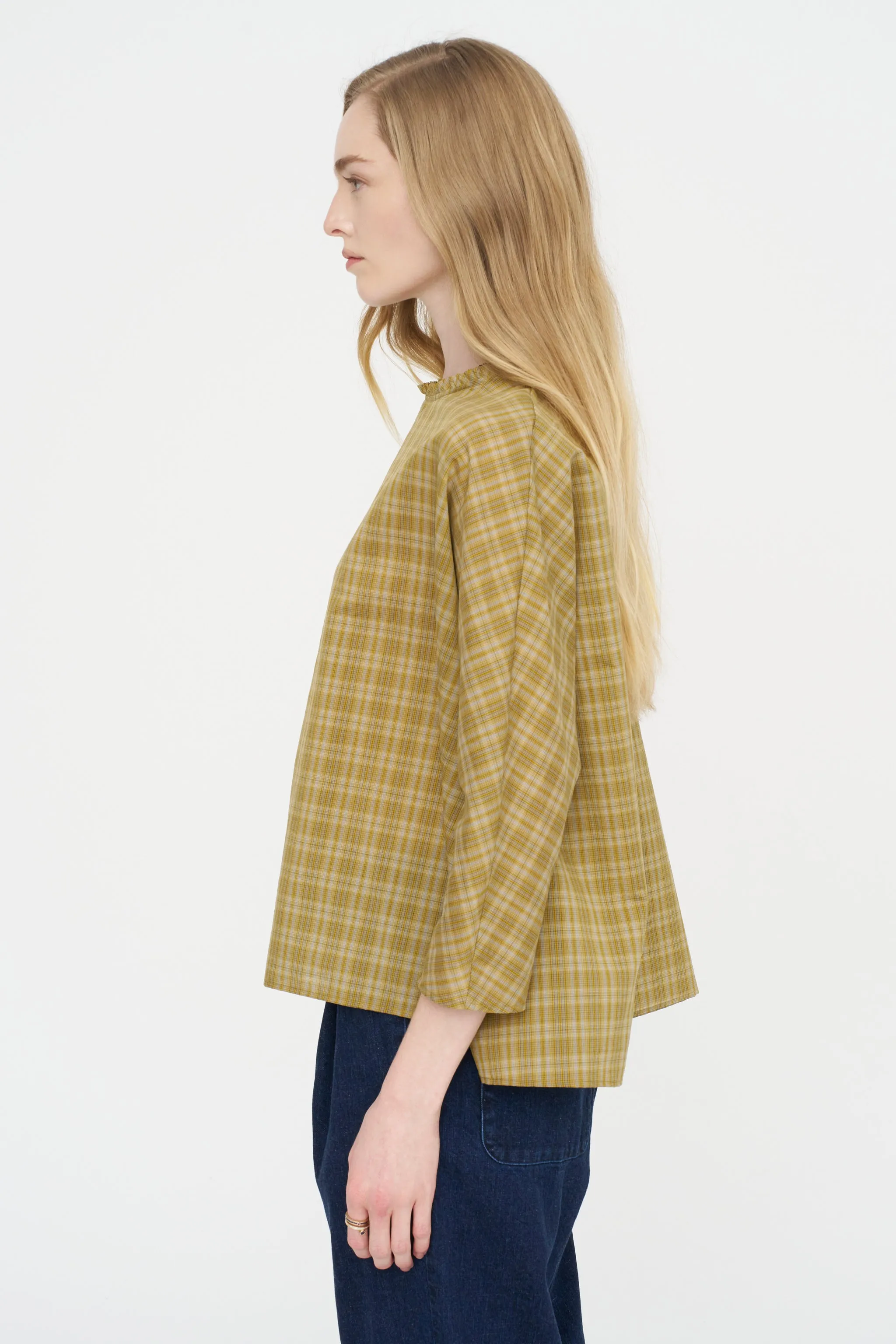 Ruffled Shirt, Olive sold by Kick Pleat product image thumbnail 3