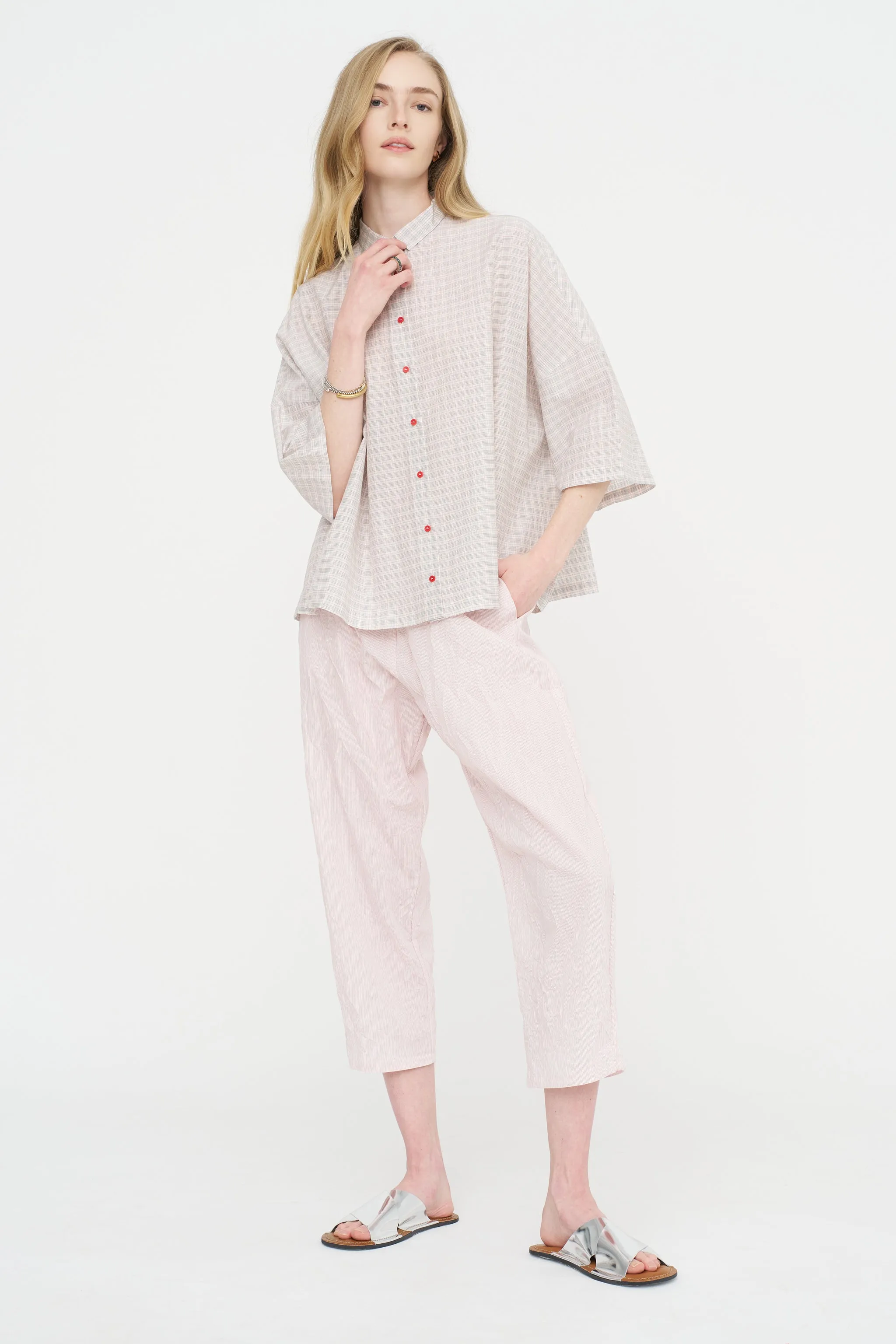 Plaid Shirt, Tomato sold by Kick Pleat