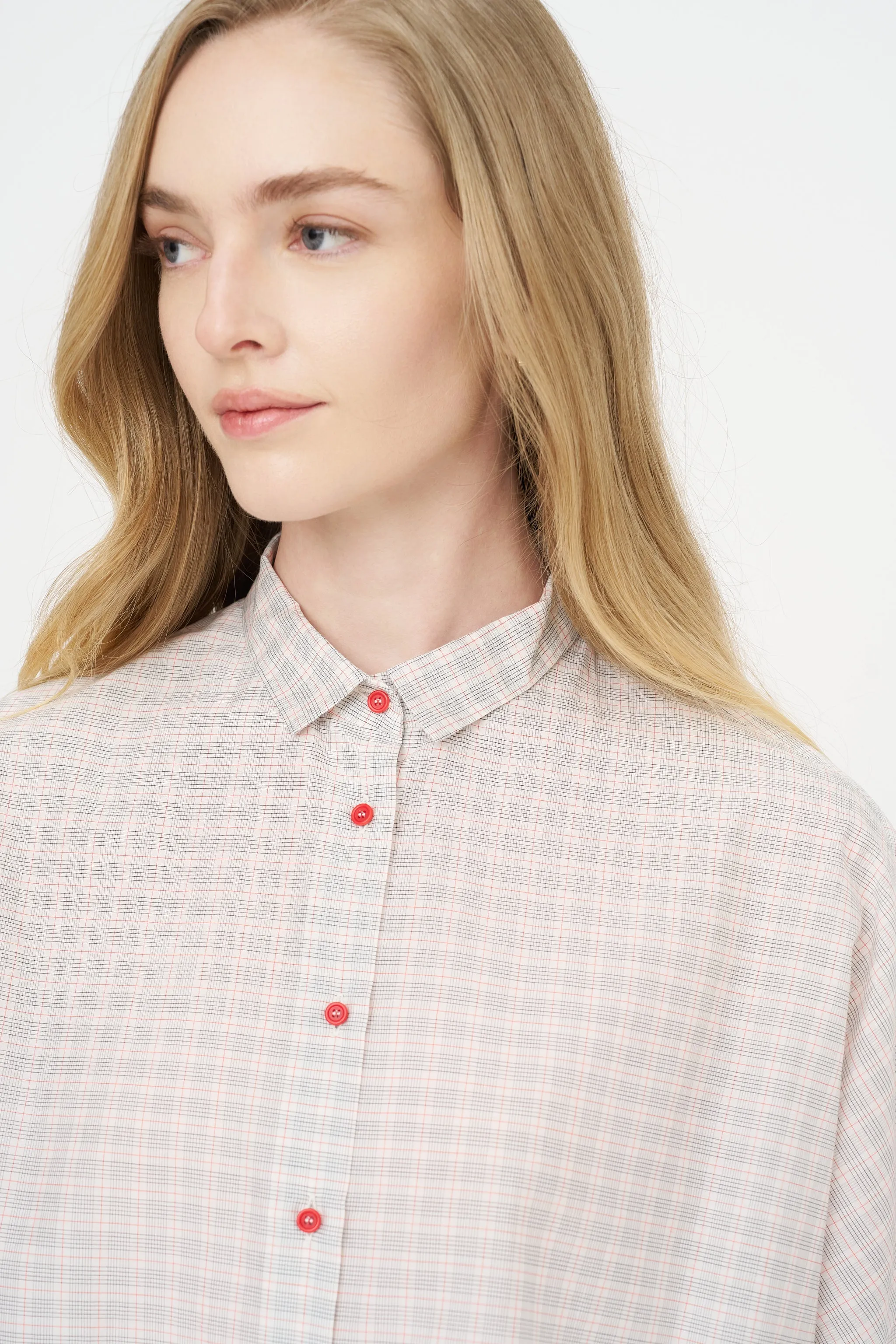 Plaid Shirt, Tomato sold by Kick Pleat product image thumbnail 5