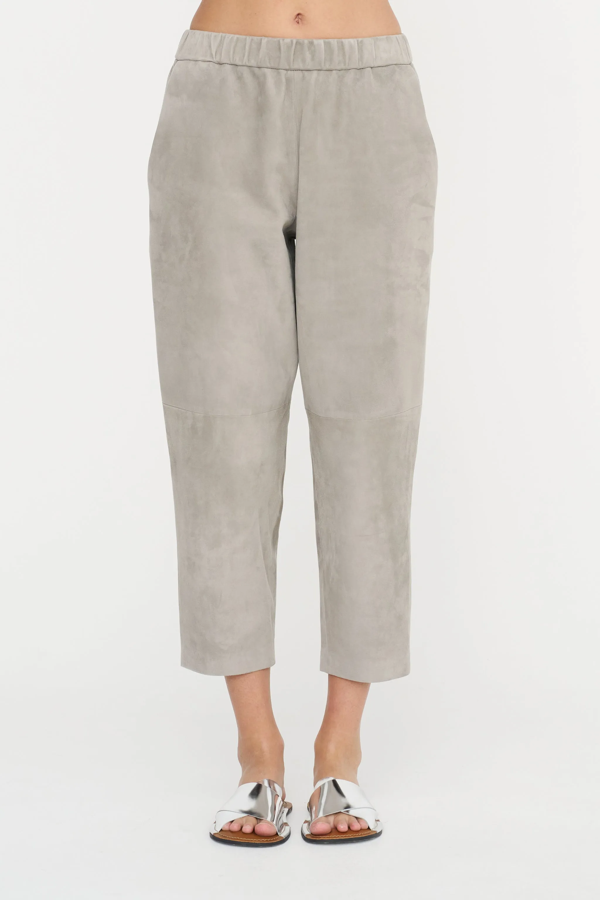 Carrot Pants - Suede, Silver Grey sold by Kick Pleat product image thumbnail 3