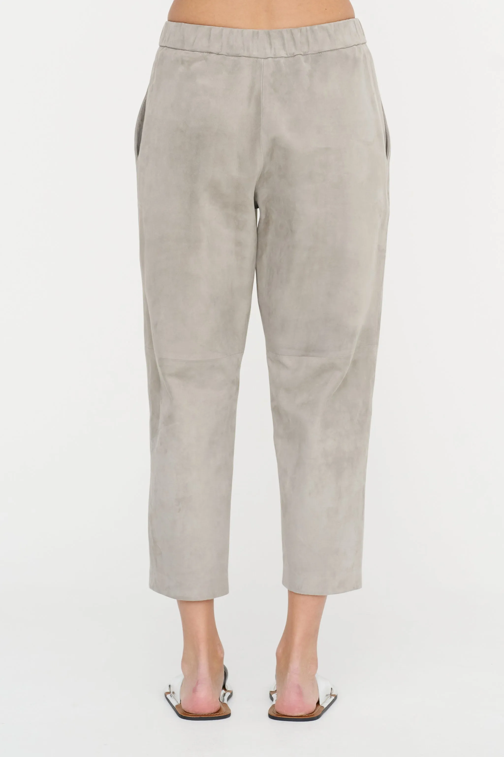 Carrot Pants - Suede, Silver Grey sold by Kick Pleat product image thumbnail 5