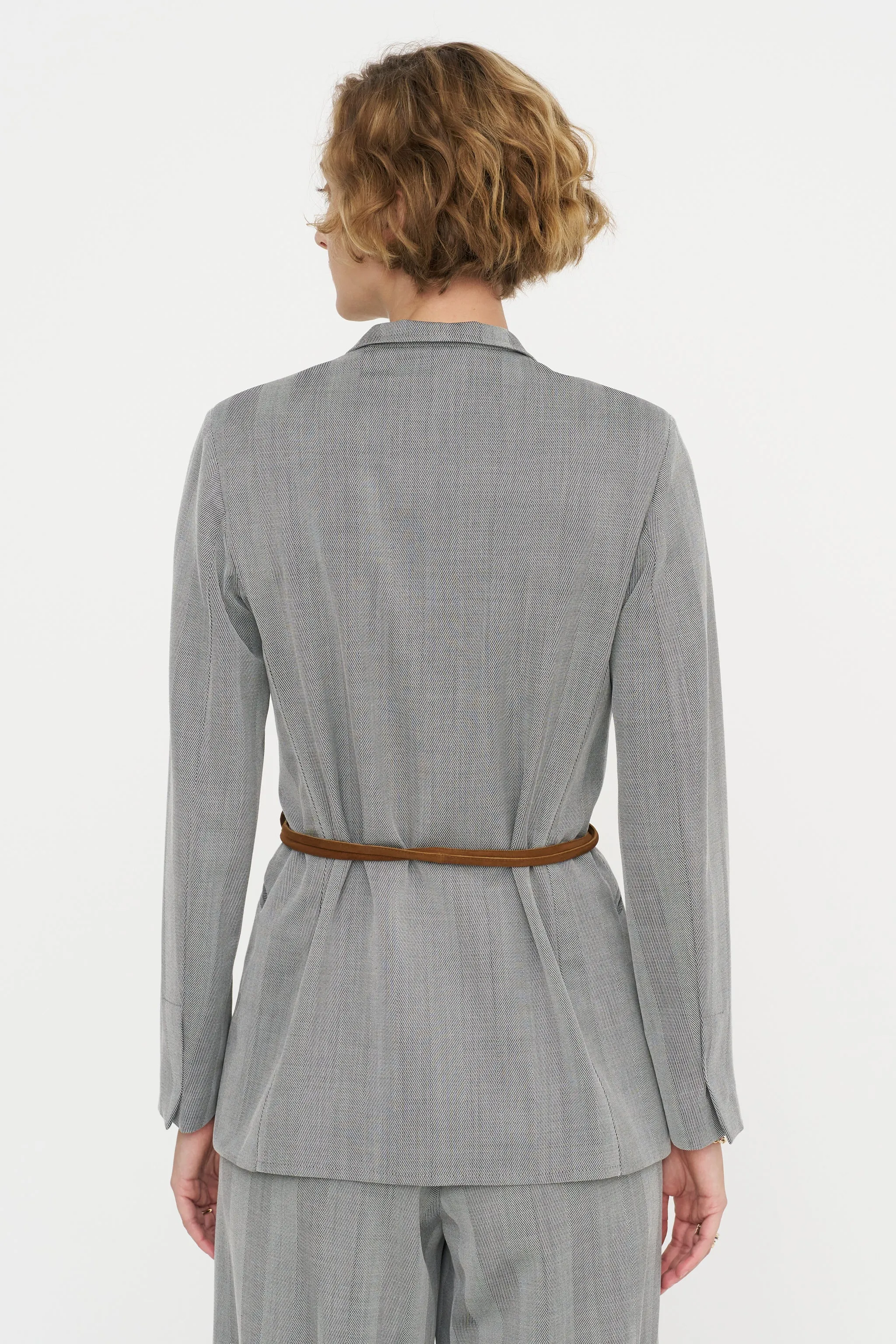 Loose Blazer - Fischgrat, Silver Grey sold by Kick Pleat product image thumbnail 5