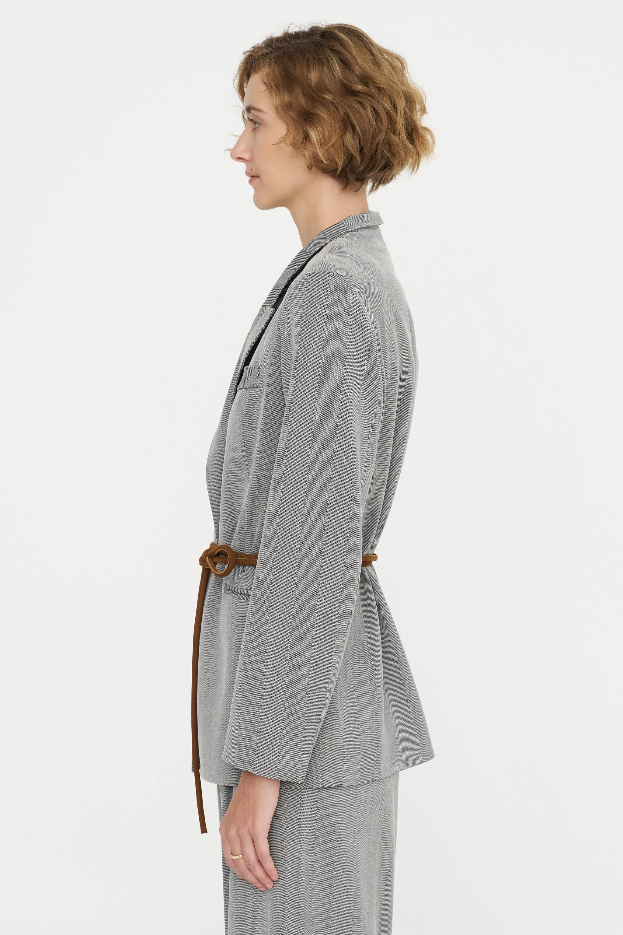 Loose Blazer - Fischgrat, Silver Grey sold by Kick Pleat product image thumbnail 4