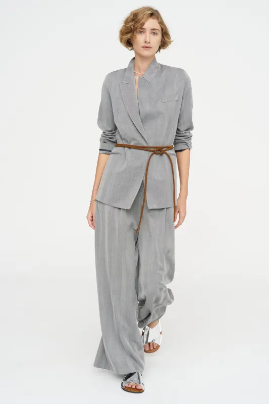 Loose Blazer - Fischgrat, Silver Grey made by Dusan