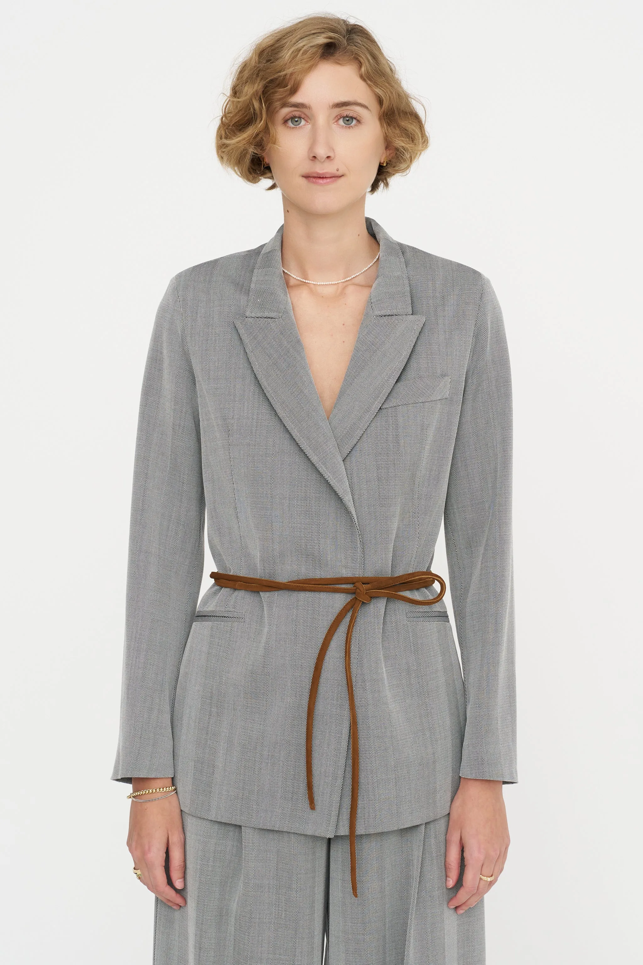 Loose Blazer - Fischgrat, Silver Grey sold by Kick Pleat product image thumbnail 3