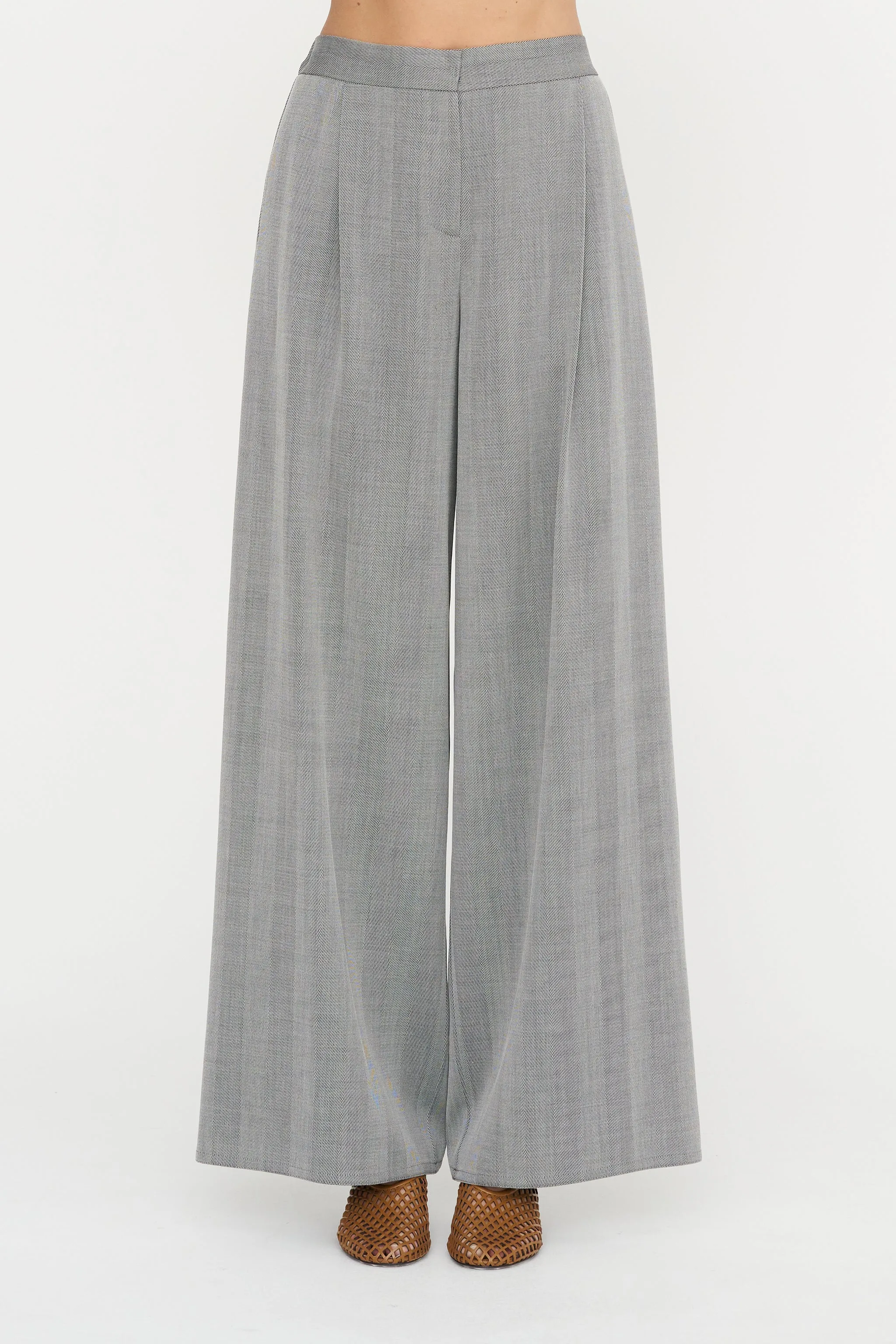 Full Pants - Fischgrat, Silver Grey sold by Kick Pleat product image thumbnail 3