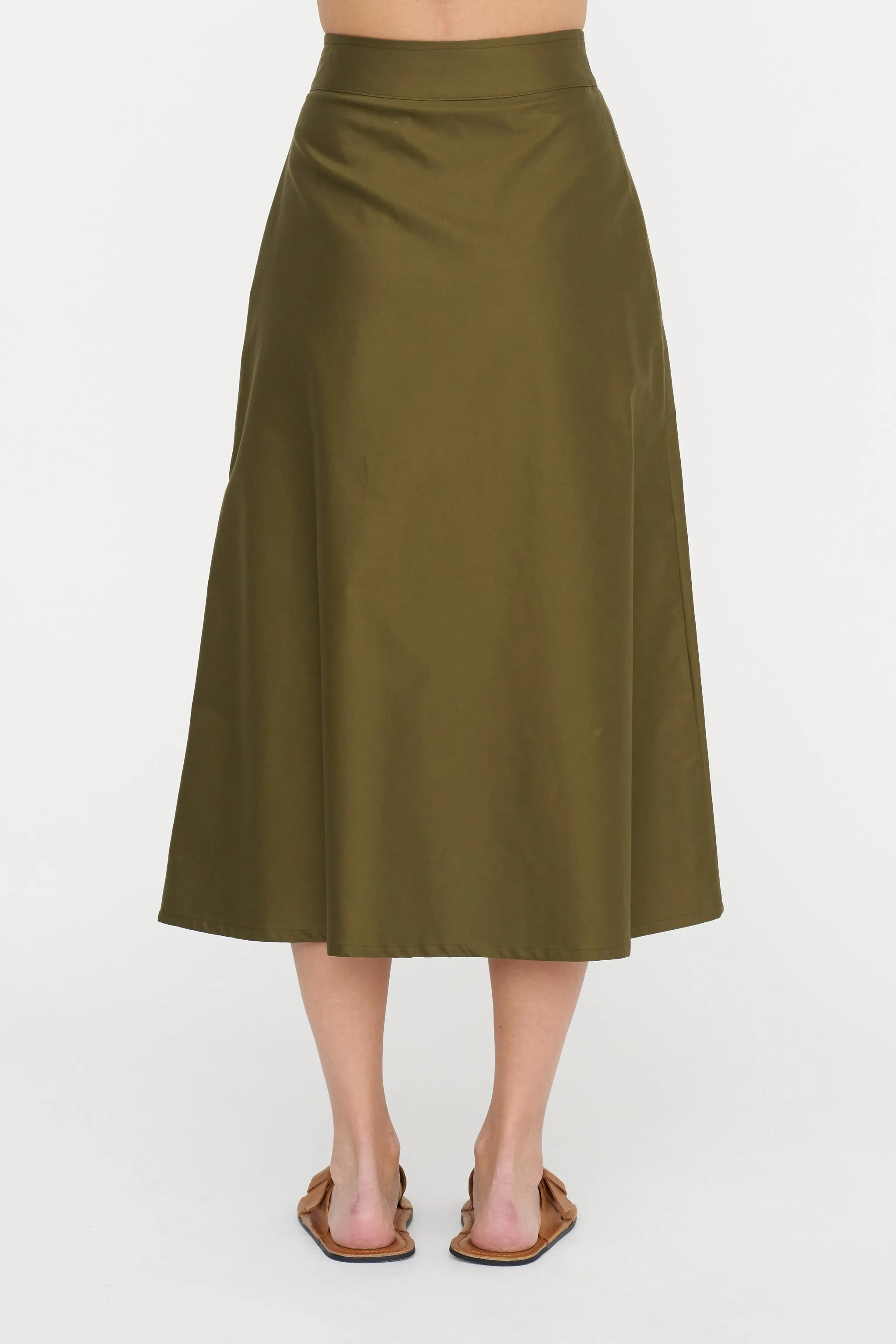 Wrapped Skirt - Rasatello, Military sold by Kick Pleat product image thumbnail 5