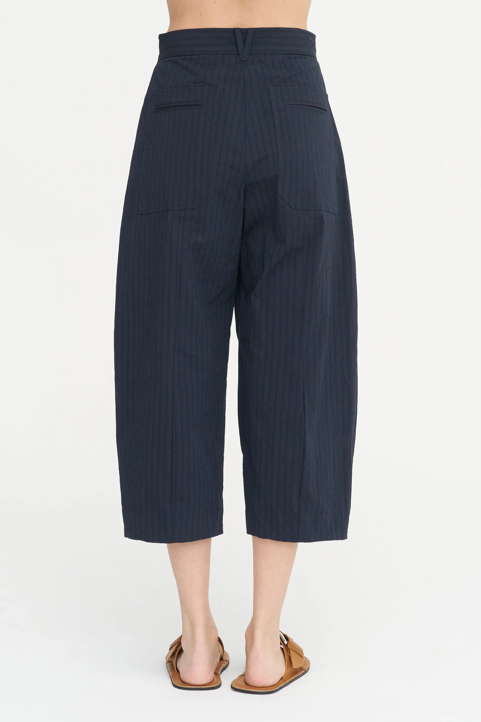 Sandra Pants, Navy Stripe sold by Kick Pleat product image thumbnail 4