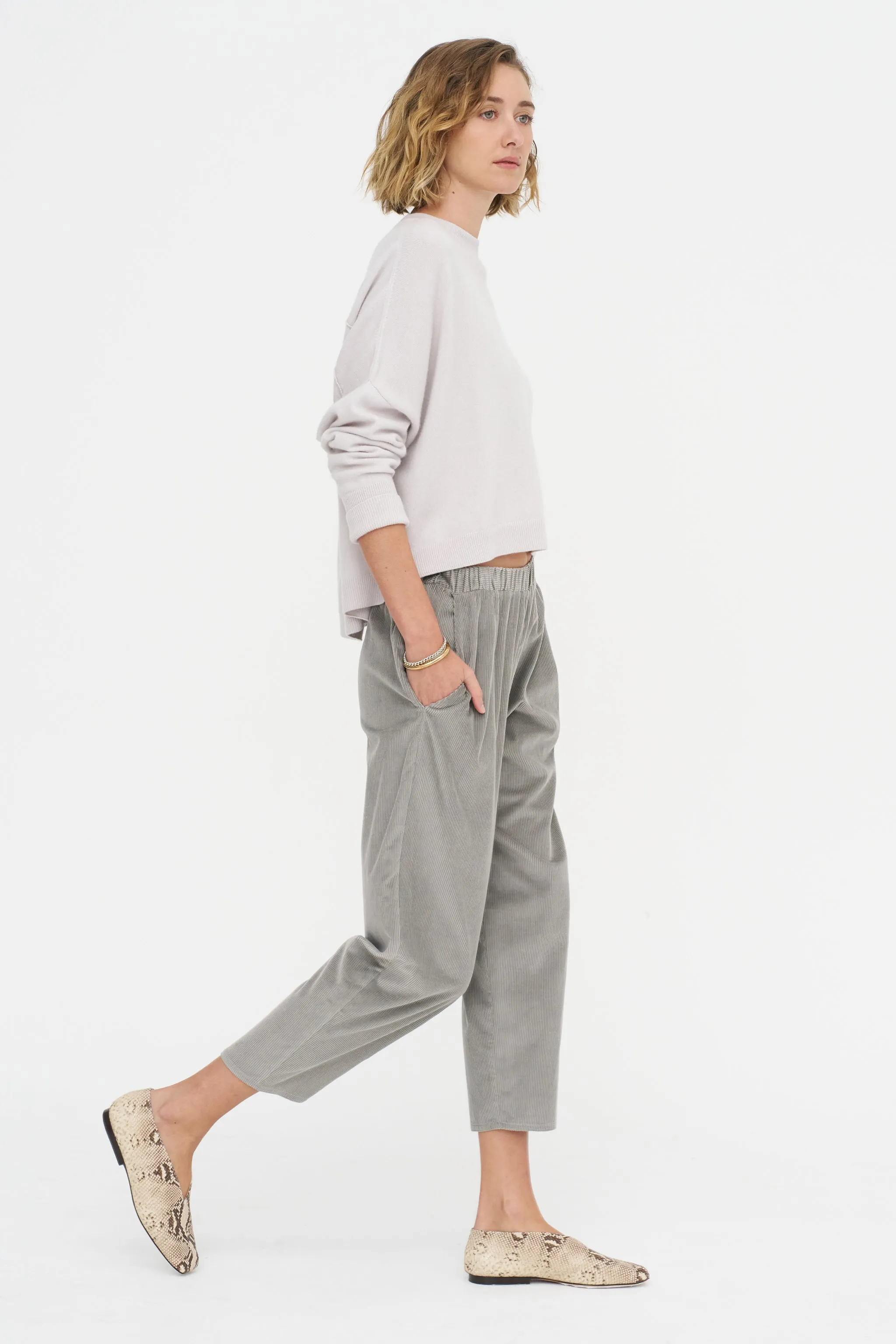 Carrot Pants - Corduroy, Pearl sold by Kick Pleat product image thumbnail 5