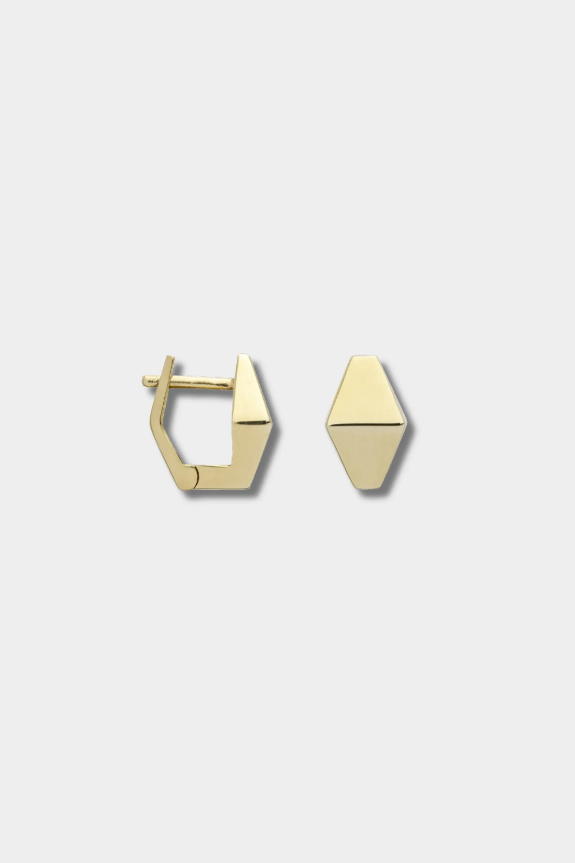 Deco Rombo P Mini Earrings, Yellow Gold sold by Kick Pleat product image thumbnail 2