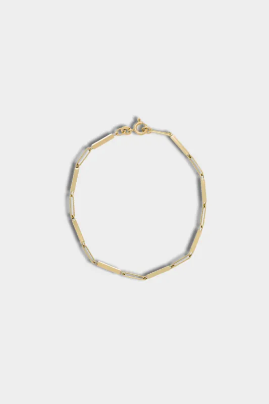 Deco Tubitos Bracelet, Yellow Gold made by Aliita