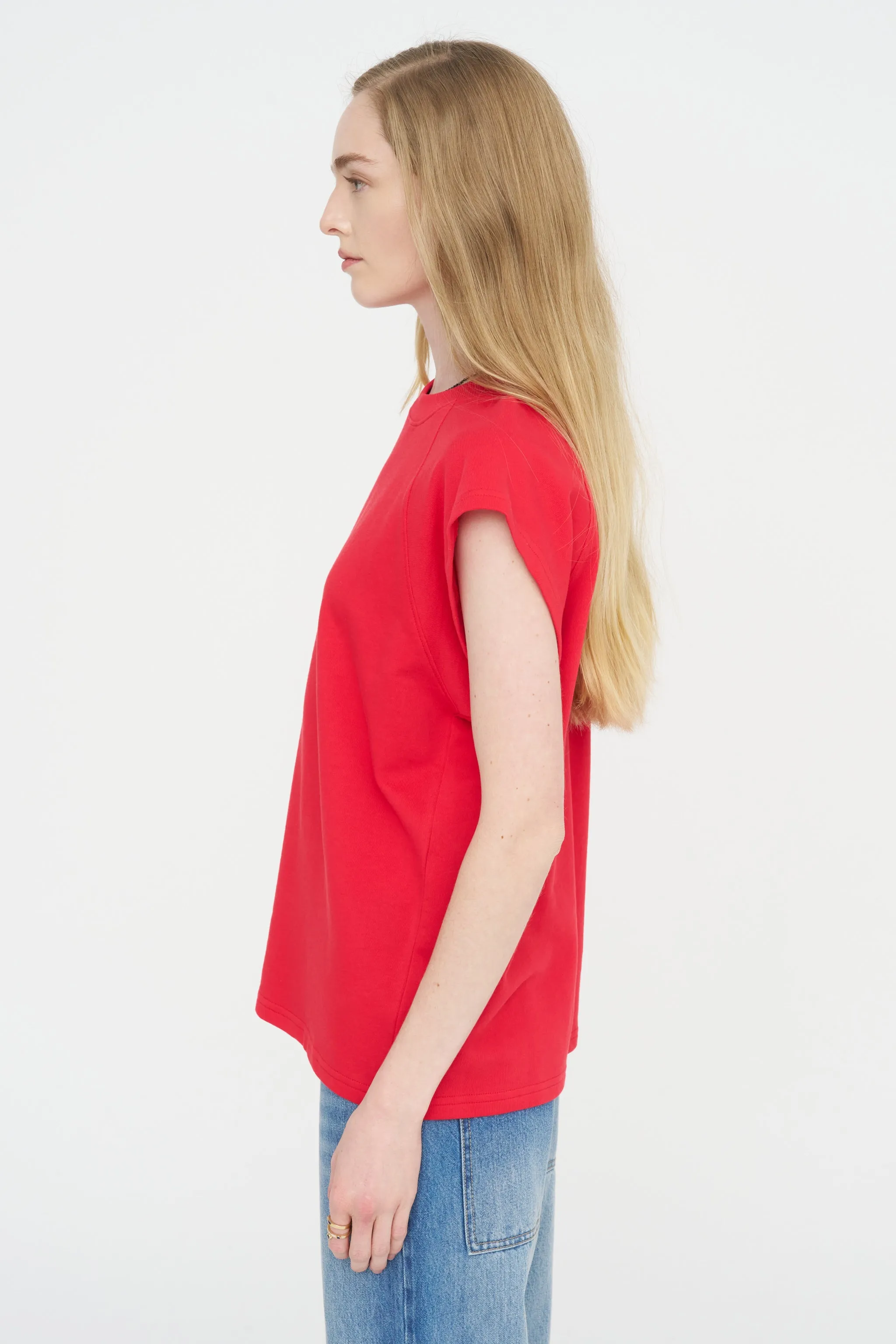Light Weight Sweatshirting Sleeveless Easy Top sold by Kick Pleat product image thumbnail 3