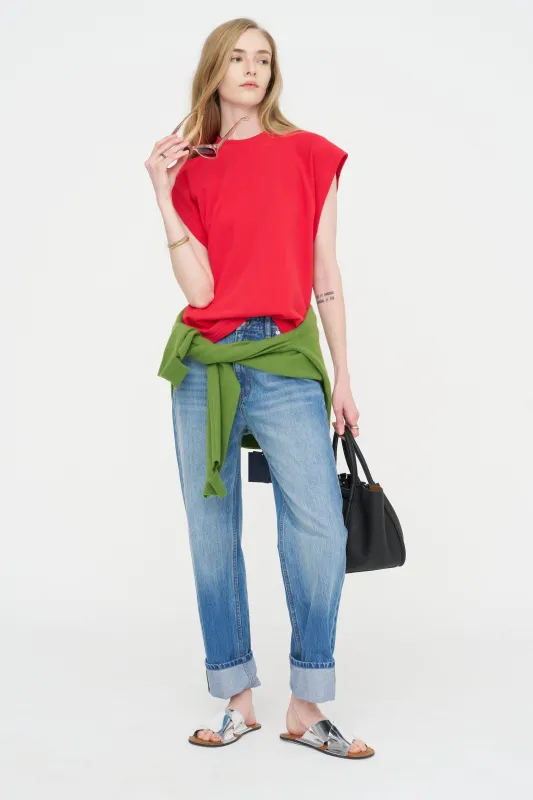 Light Weight Sweatshirting Sleeveless Easy Top made by Tibi