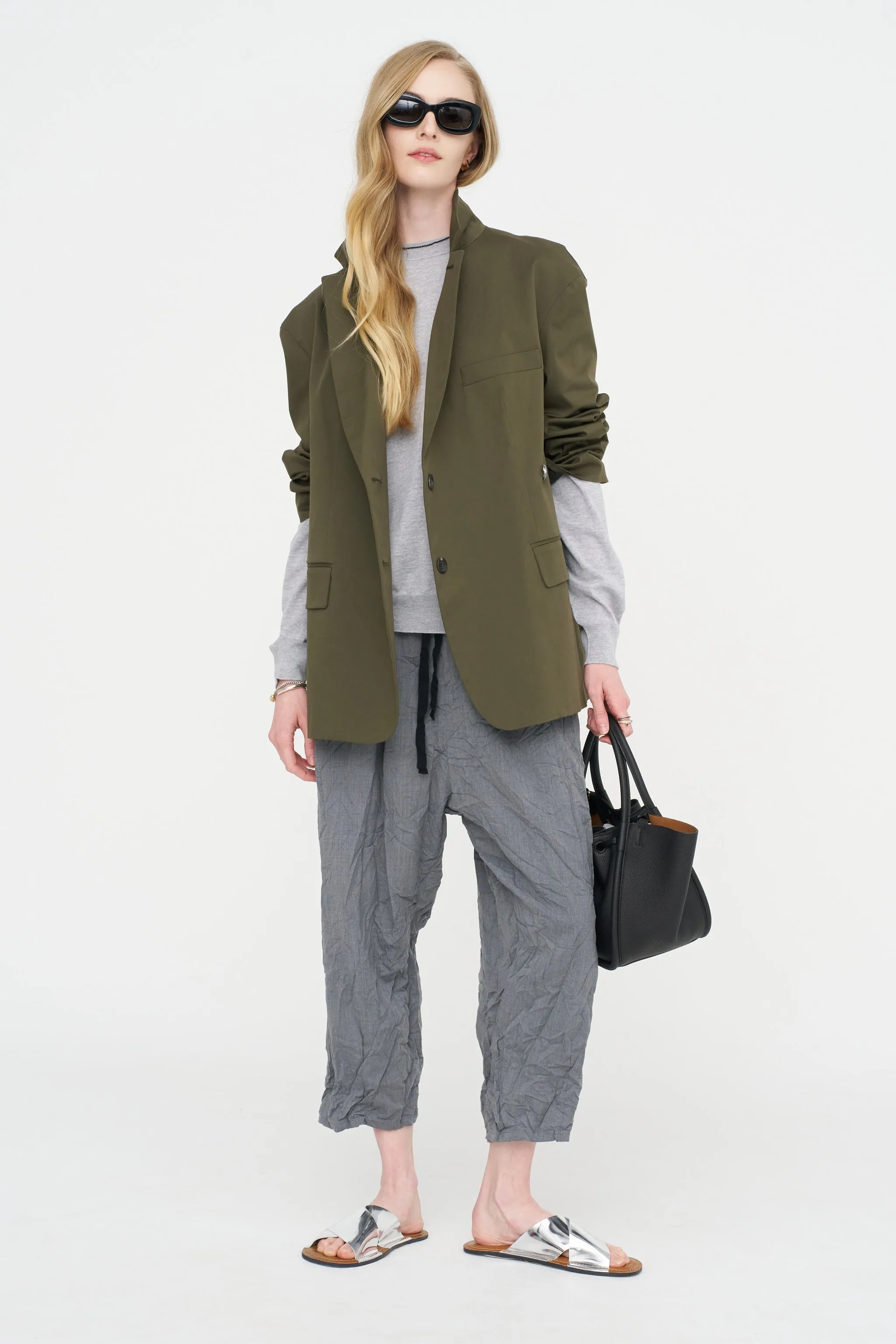 Muscat Ymer - Merino Wool Sweater, Silver sold by Kick Pleat