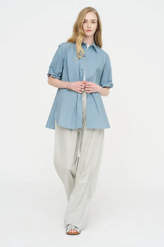 Bodhi Cpop - Cotton Poplin Shirt, Mercury made by Kick Pleat