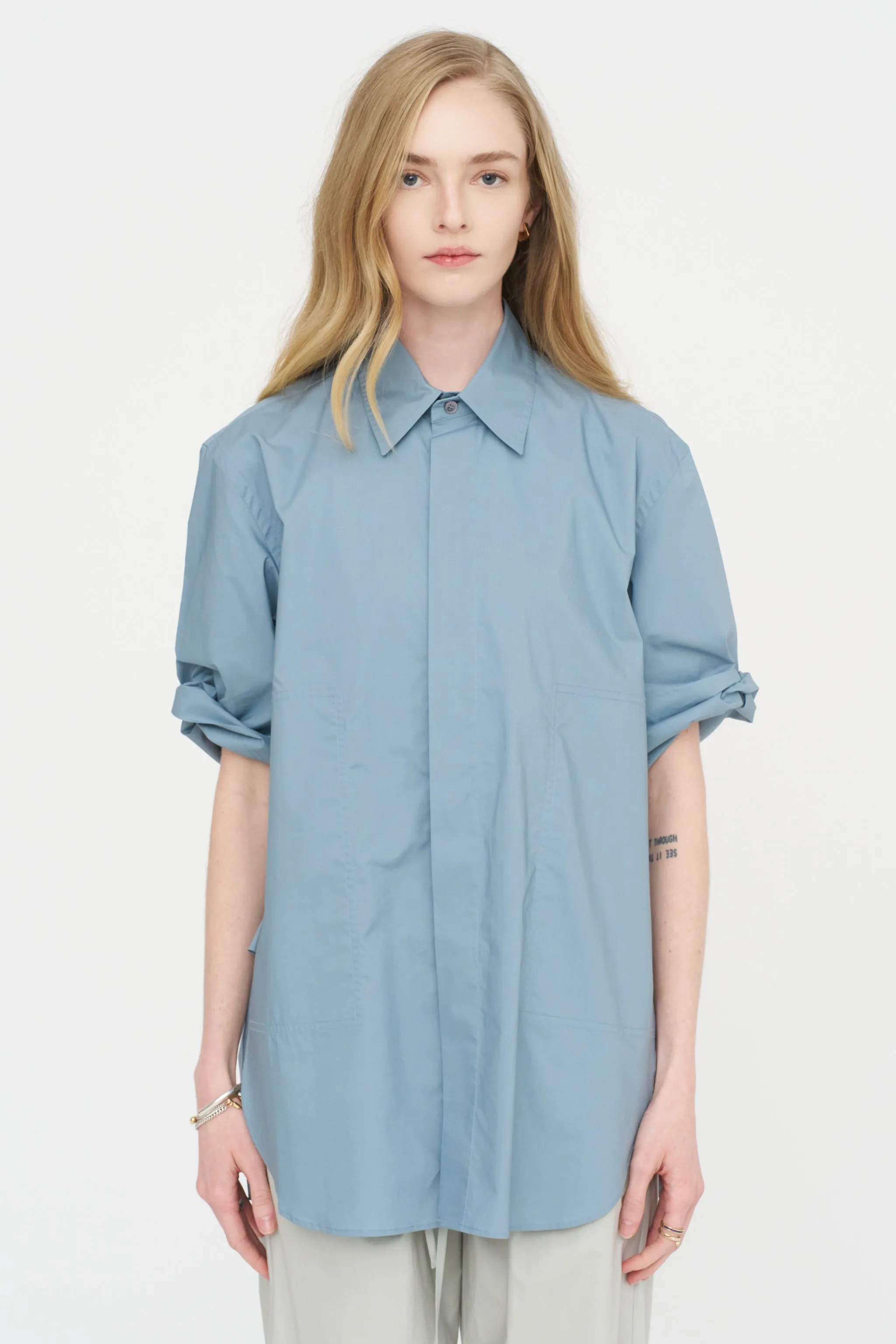 Bodhi Cpop - Cotton Poplin Shirt, Mercury sold by Kick Pleat product image thumbnail 2